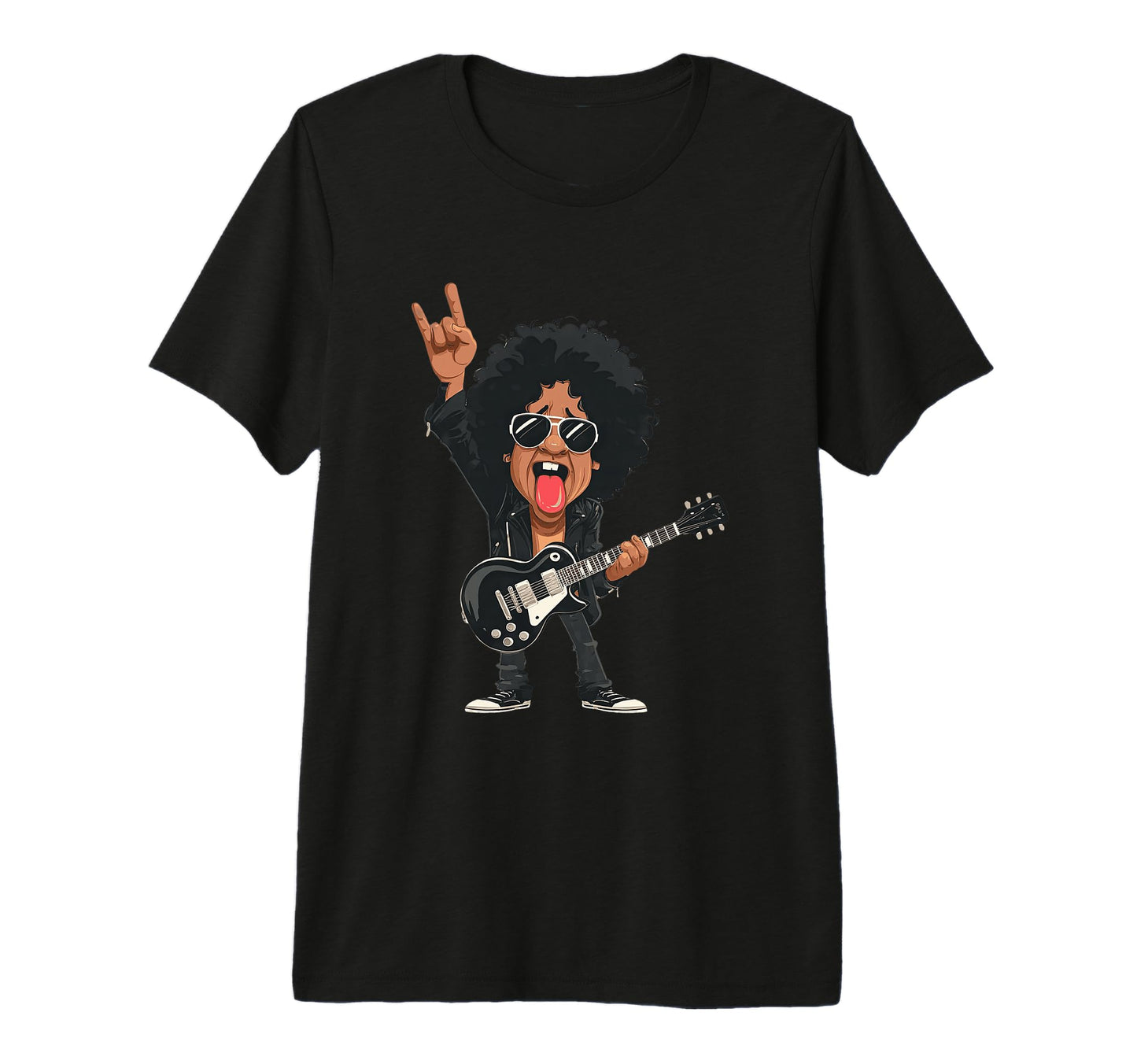 Funny Guitarist Rock Music Hairy Rockstar T-Shirt - Graphic Print Unisex - T-Shirt, Sweatshirt, Hoodie