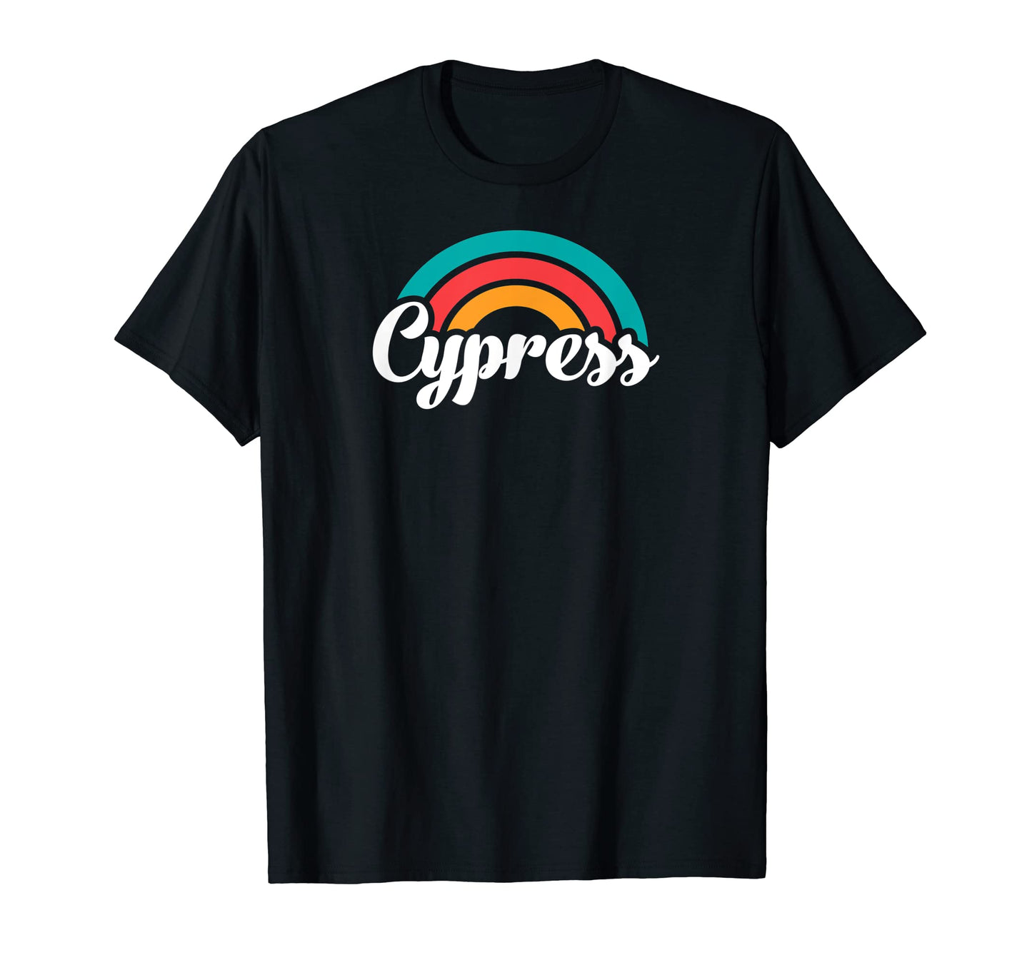 Cypress Ca Script Rainbow T-Shirt - Graphic Print Unisex - T-Shirt, Sweatshirt, Hoodie
