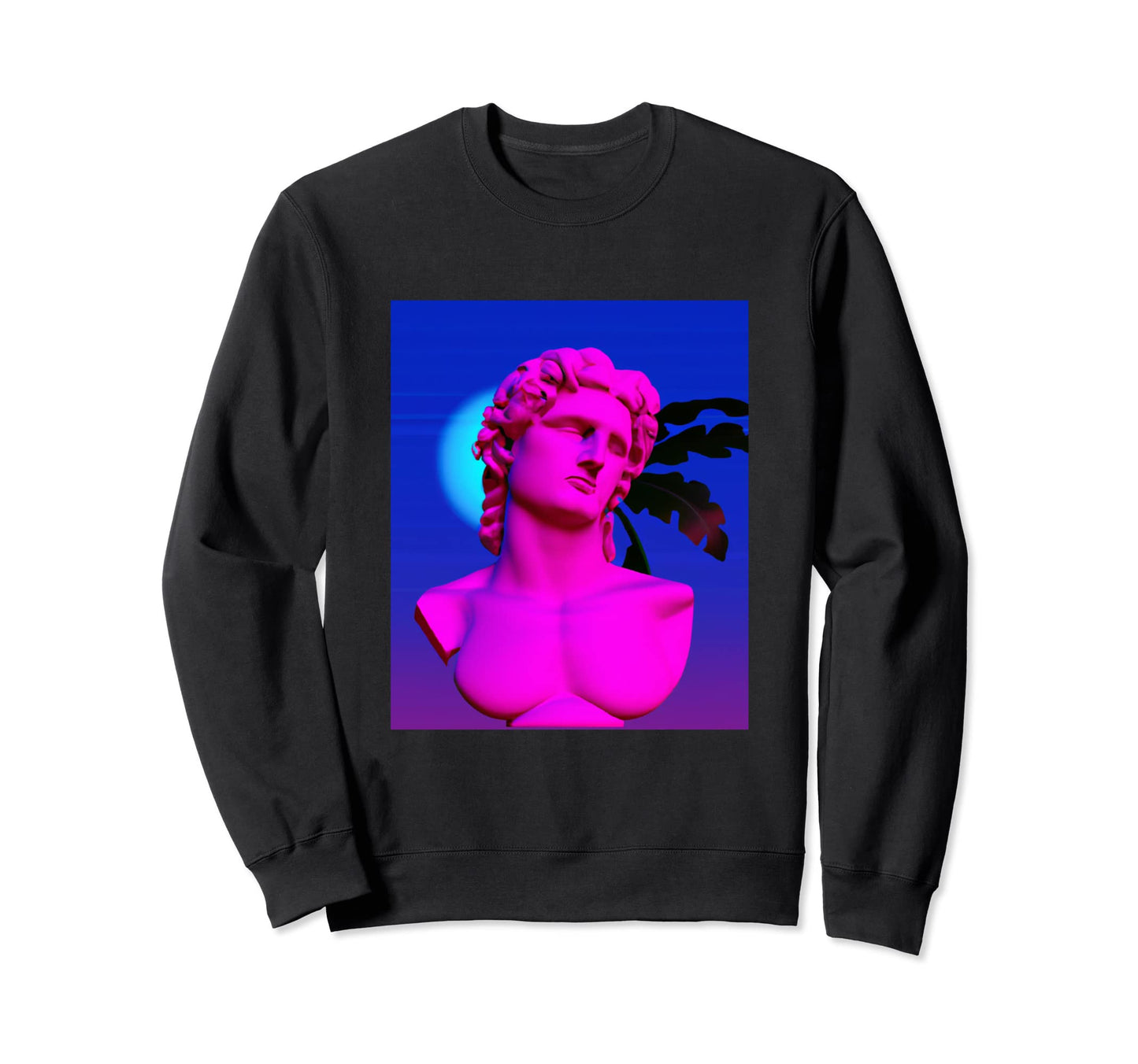 Vaporwave Bust Greek Bust Sweatshirt - Minimalist Print for Adults - T-Shirt, Sweatshirt, Hoodie