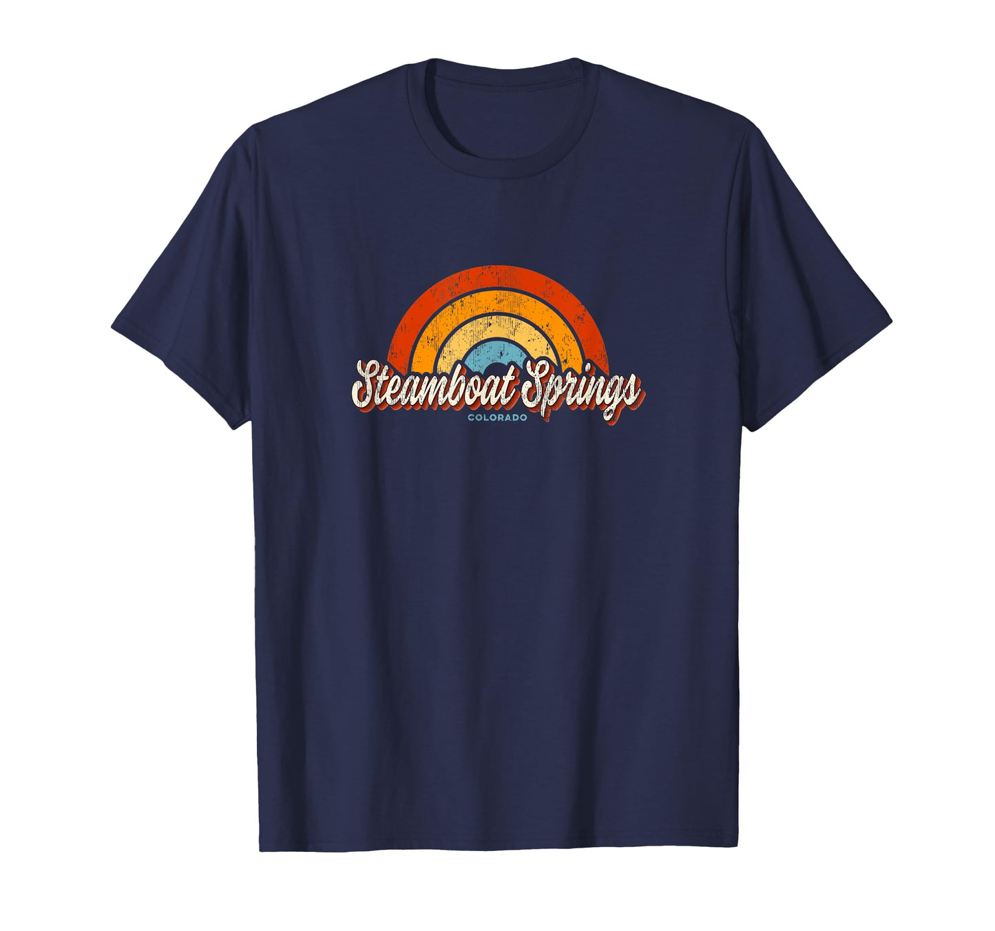 Steamboat Springs Colorado Co Rainbow T-Shirt - Trendy Graphic for Adults - T-Shirt, Sweatshirt, Hoodie