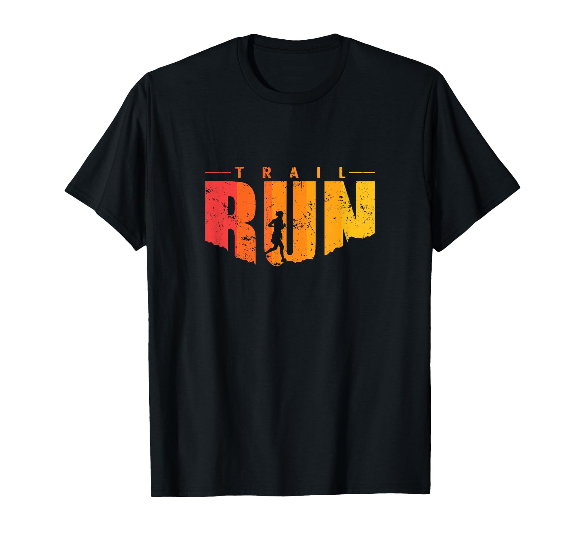 Trail Run Gradient Typography Runner Hoodie - Graphic Print Unisex - T-Shirt, Sweatshirt, Hoodie