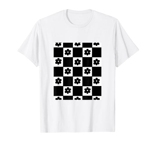 Black Checkered Checker Checkerboard T-Shirt - Novelty Apparel for Adults - T-Shirt, Sweatshirt, Hoodie