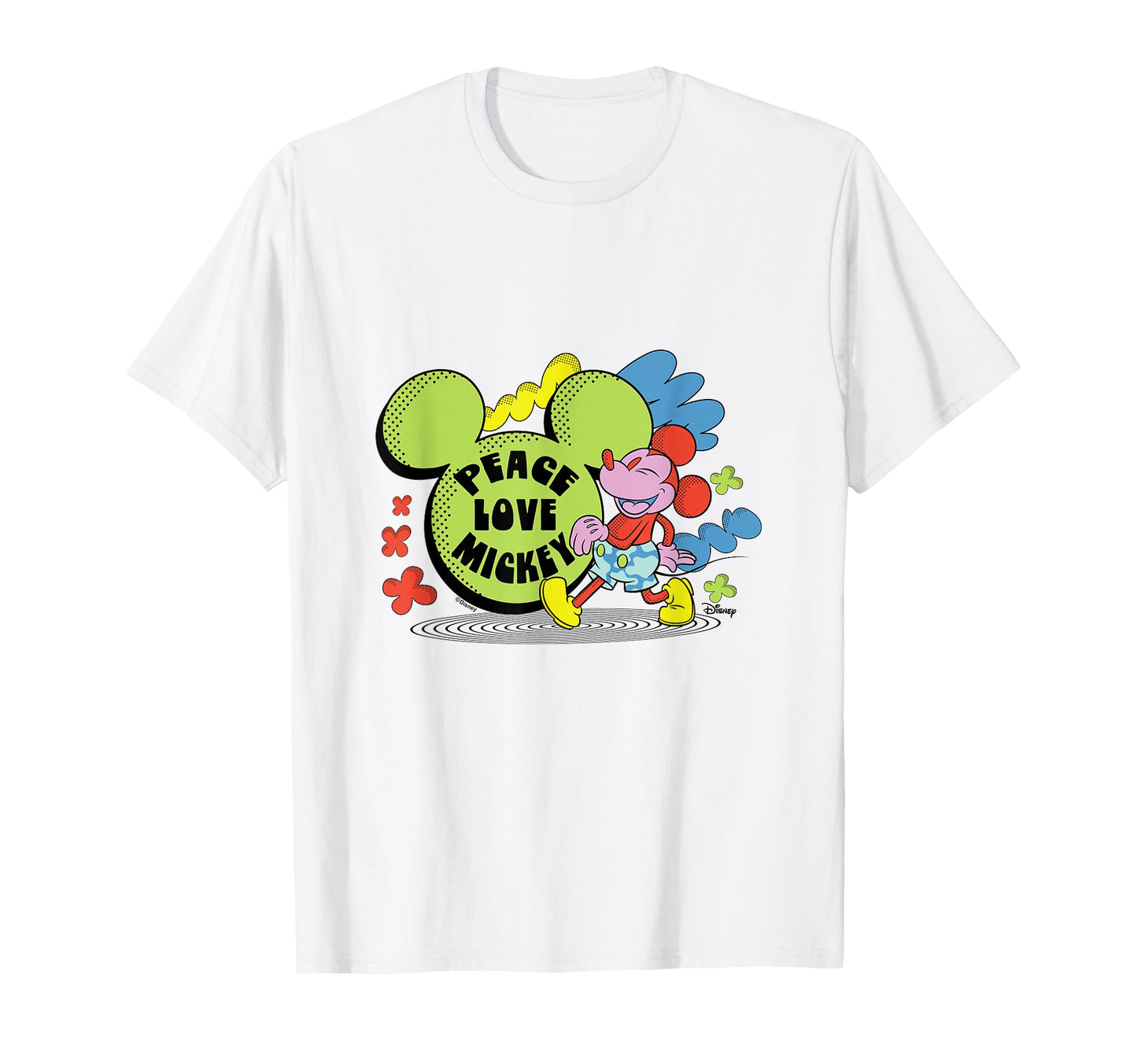 Mickey Mouse Peace Love Mickey T-Shirt - Novelty Apparel Men Women - T-Shirt, Sweatshirt, Hoodie