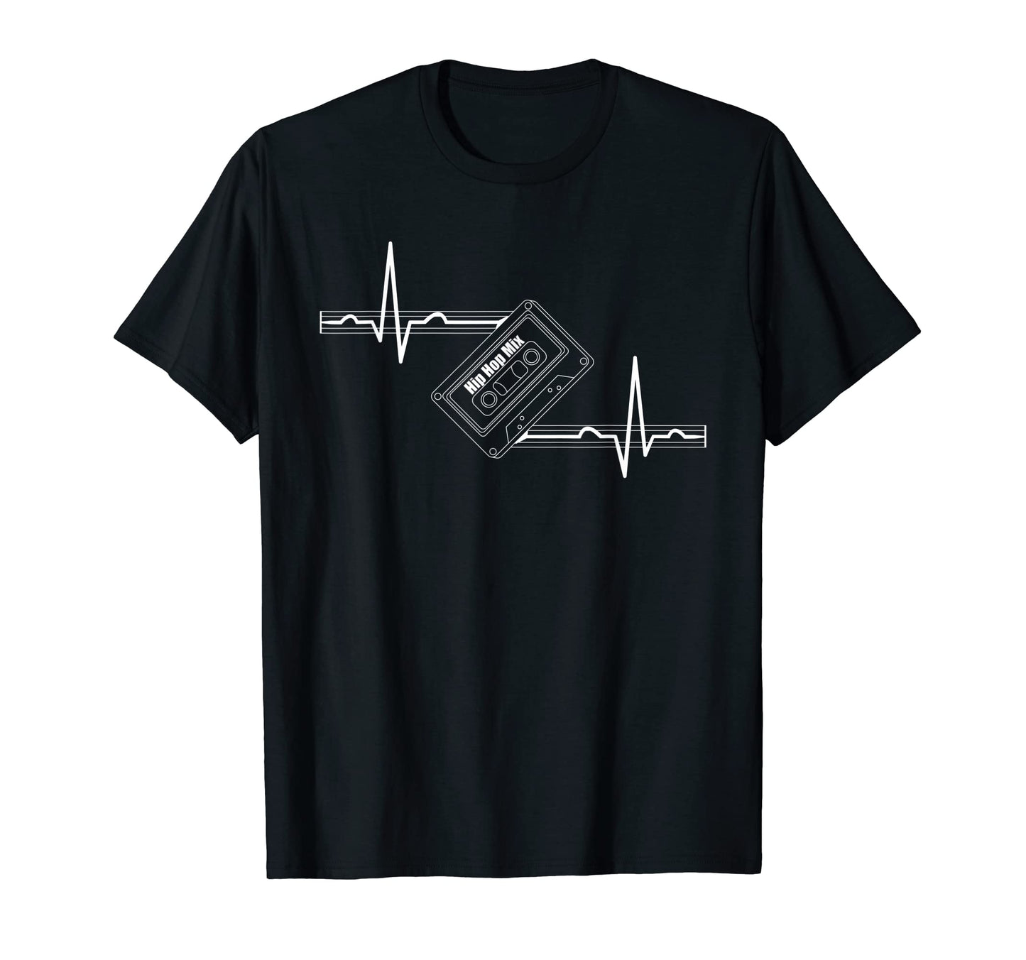 Hip Hop Rap Mix Heartbeat Cassette T-Shirt - Unique Graphic for Adults - T-Shirt, Sweatshirt, Hoodie