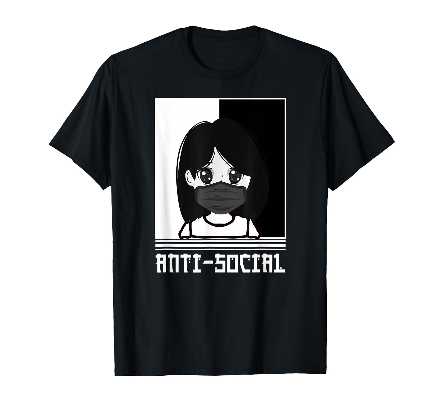 Anti Social Japanese Aesthetic Vaporwave T-Shirt - Minimalist Print Unisex - T-Shirt, Sweatshirt, Hoodie
