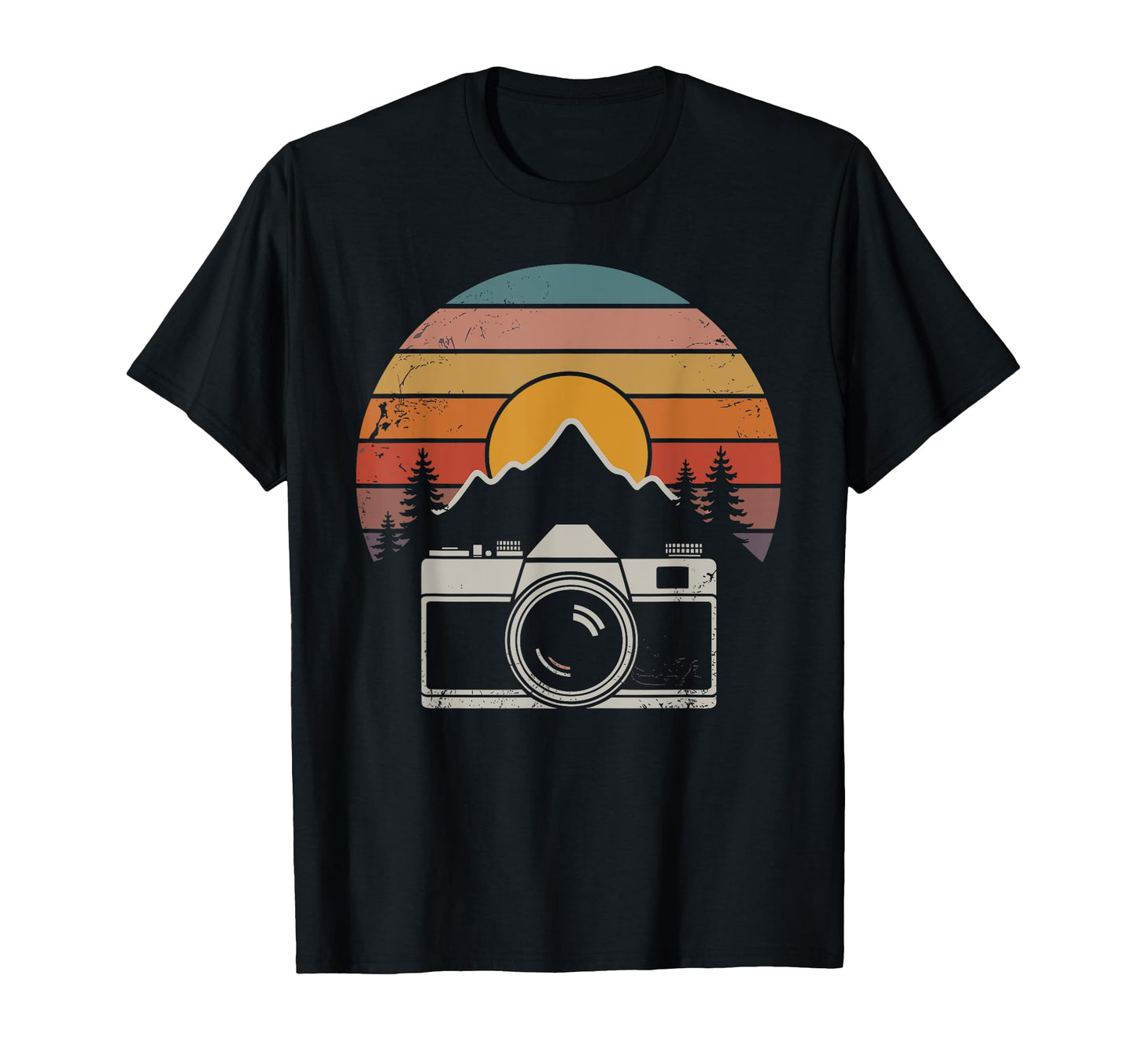 Photography Camera Sunset T-Shirt - Minimalist Print for Adults - T-Shirt, Sweatshirt, Hoodie