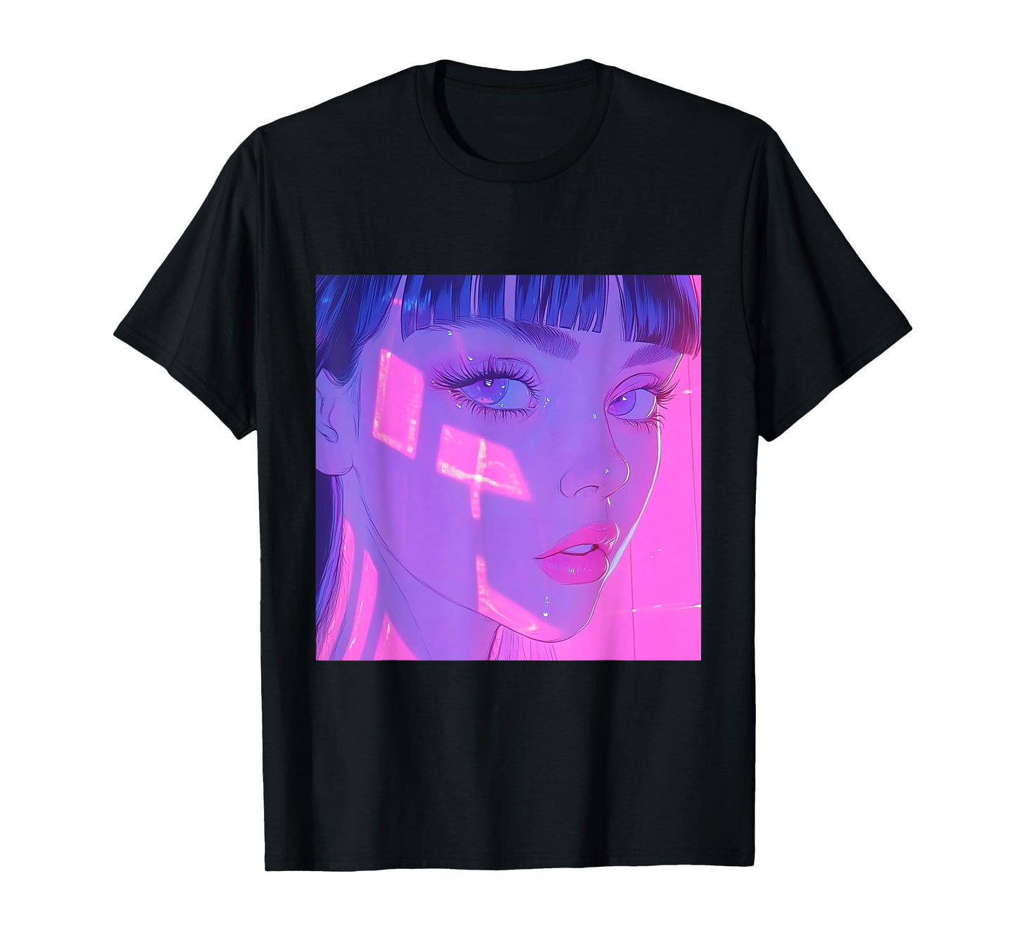 Aesthetic Vaporwave Anime Sad T-Shirt - Graphic Print Unisex - T-Shirt, Sweatshirt, Hoodie