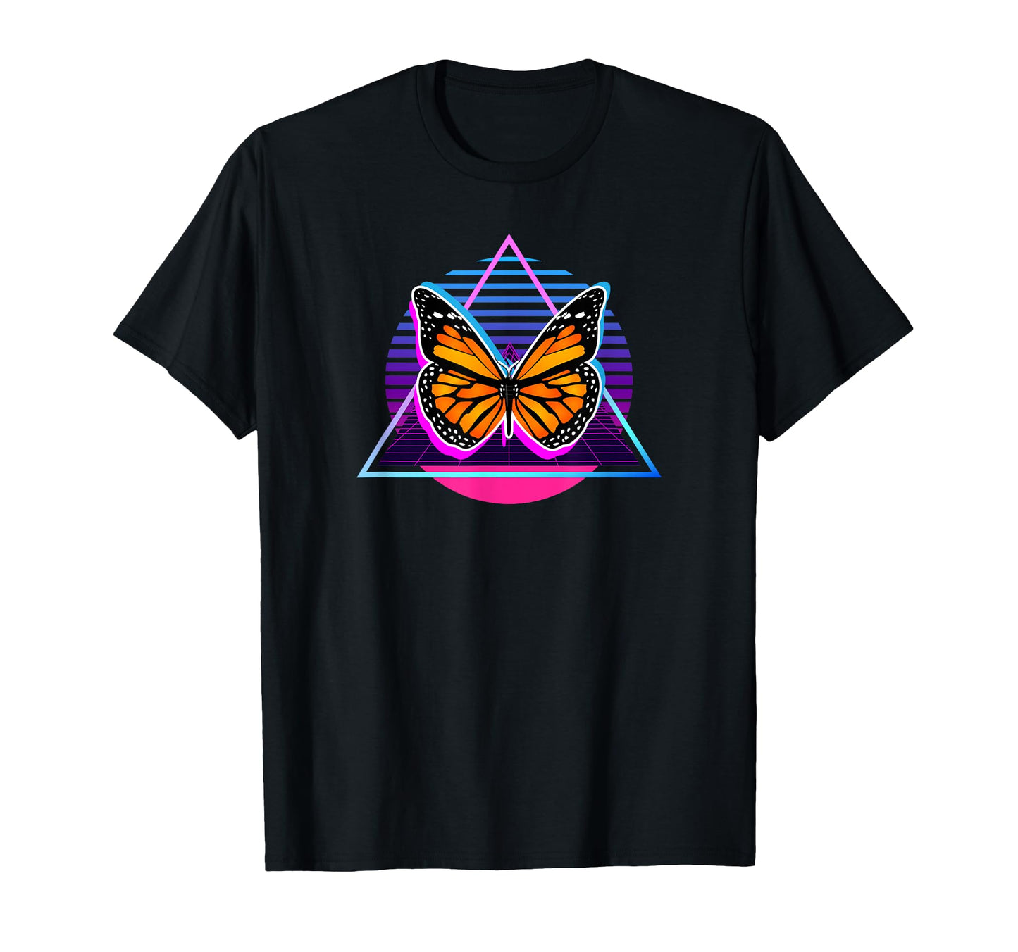 Retrofuturistic Vaporwave Butterfly T-Shirt - Novelty Apparel for Adults - T-Shirt, Sweatshirt, Hoodie