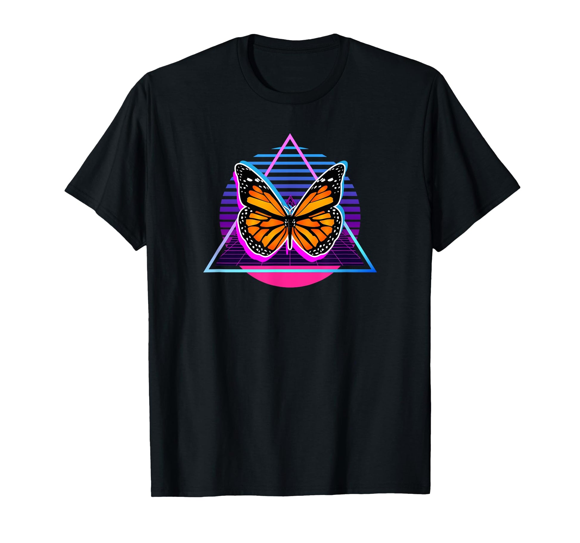 Retrofuturistic Vaporwave Butterfly T-Shirt - Novelty Apparel for Adults - T-Shirt, Sweatshirt, Hoodie