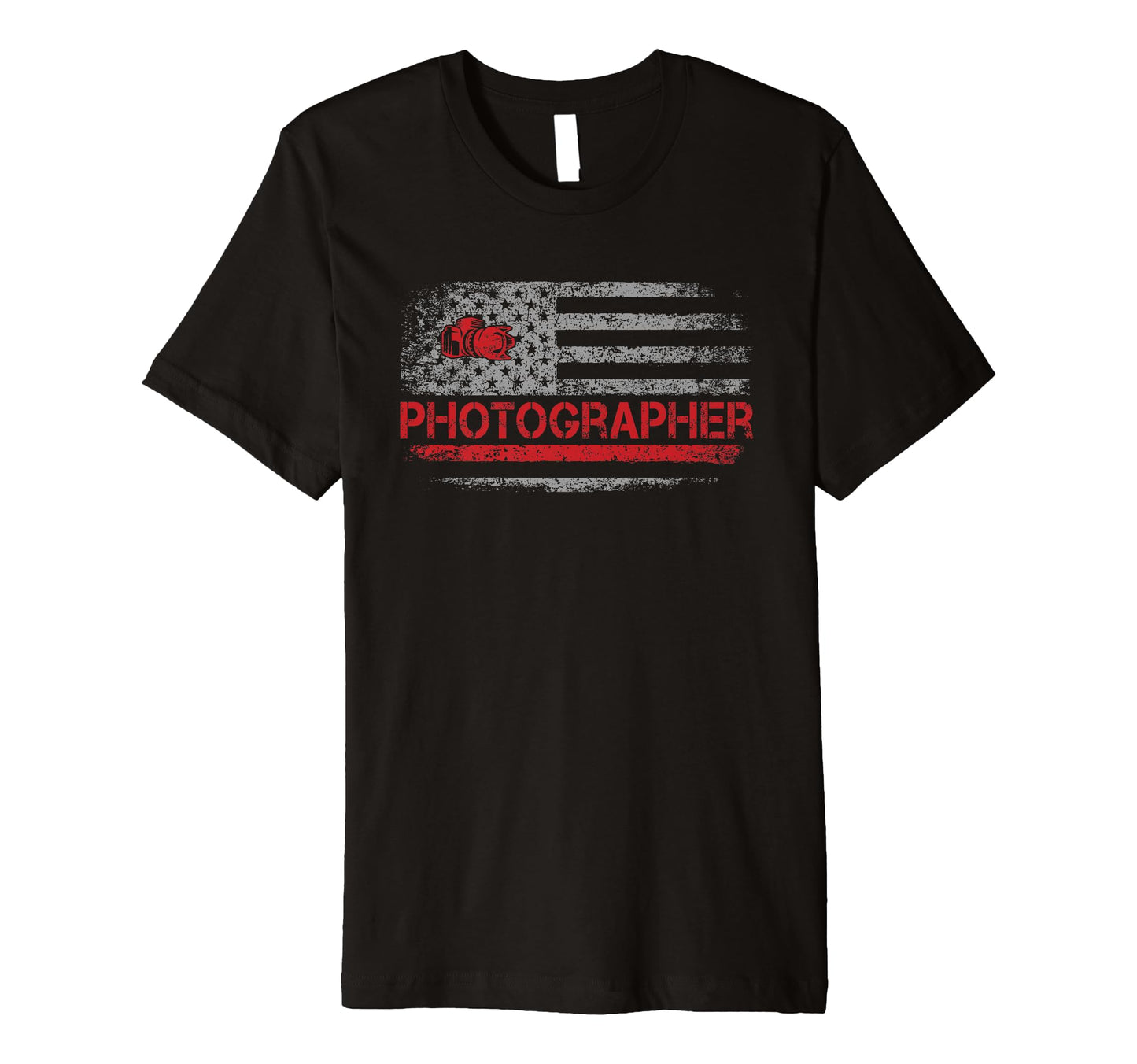 Photographer Usa American Flag T-Shirt - Fun Novelty Design for Adults - T-Shirt, Sweatshirt, Hoodie