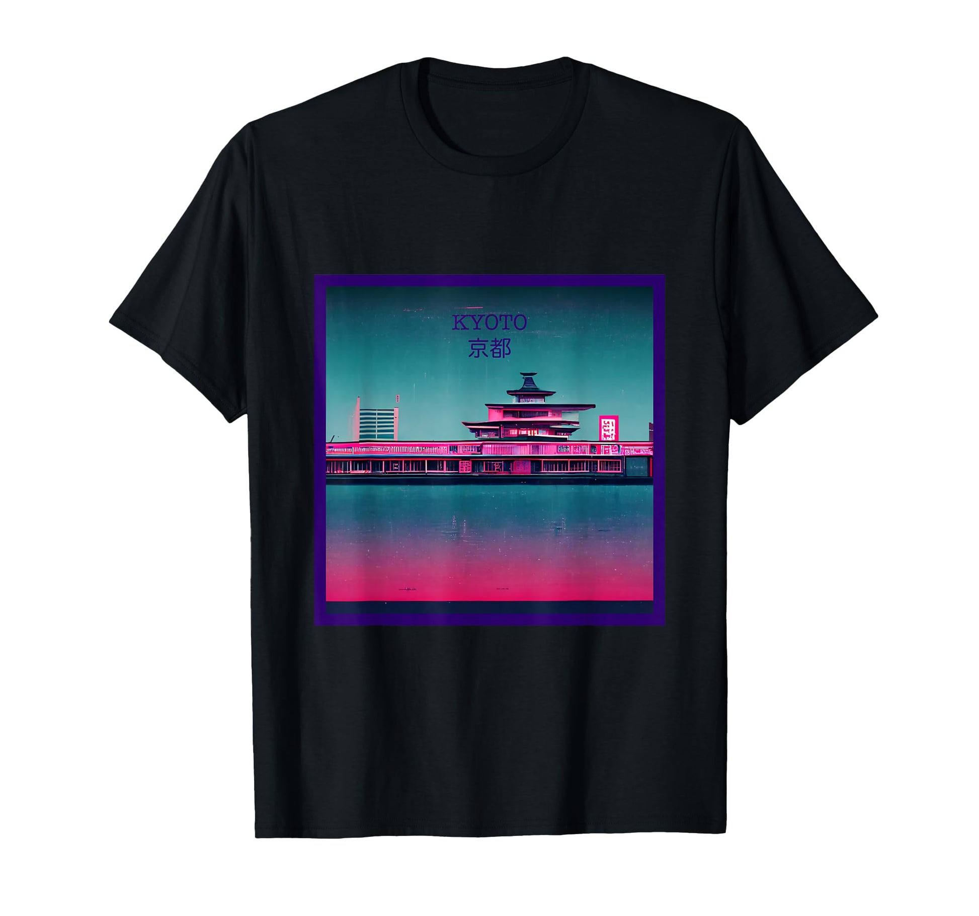 Vaporwave City Kyoto Aesthetic T-Shirt - Custom Art Print for Adults - T-Shirt, Sweatshirt, Hoodie