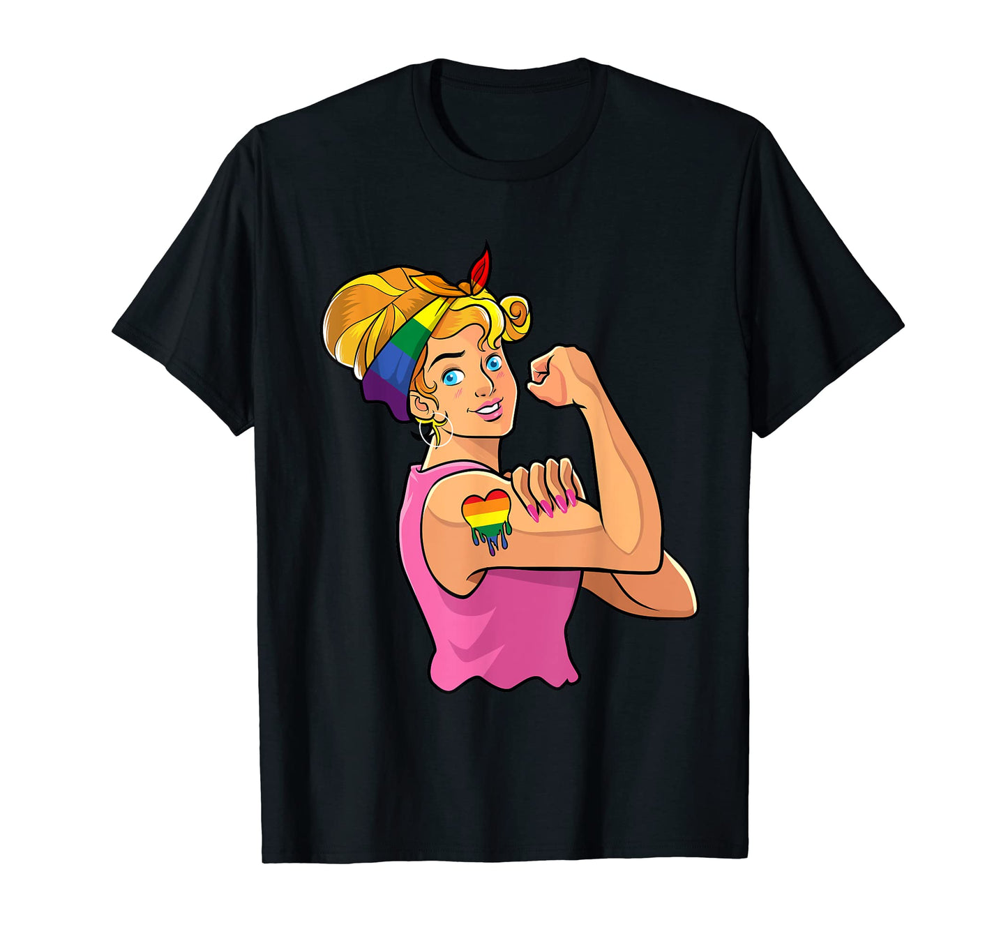 Pride Month Flag Gay Power Rainbow T-Shirt - Graphic Print for Adults - T-Shirt, Sweatshirt, Hoodie