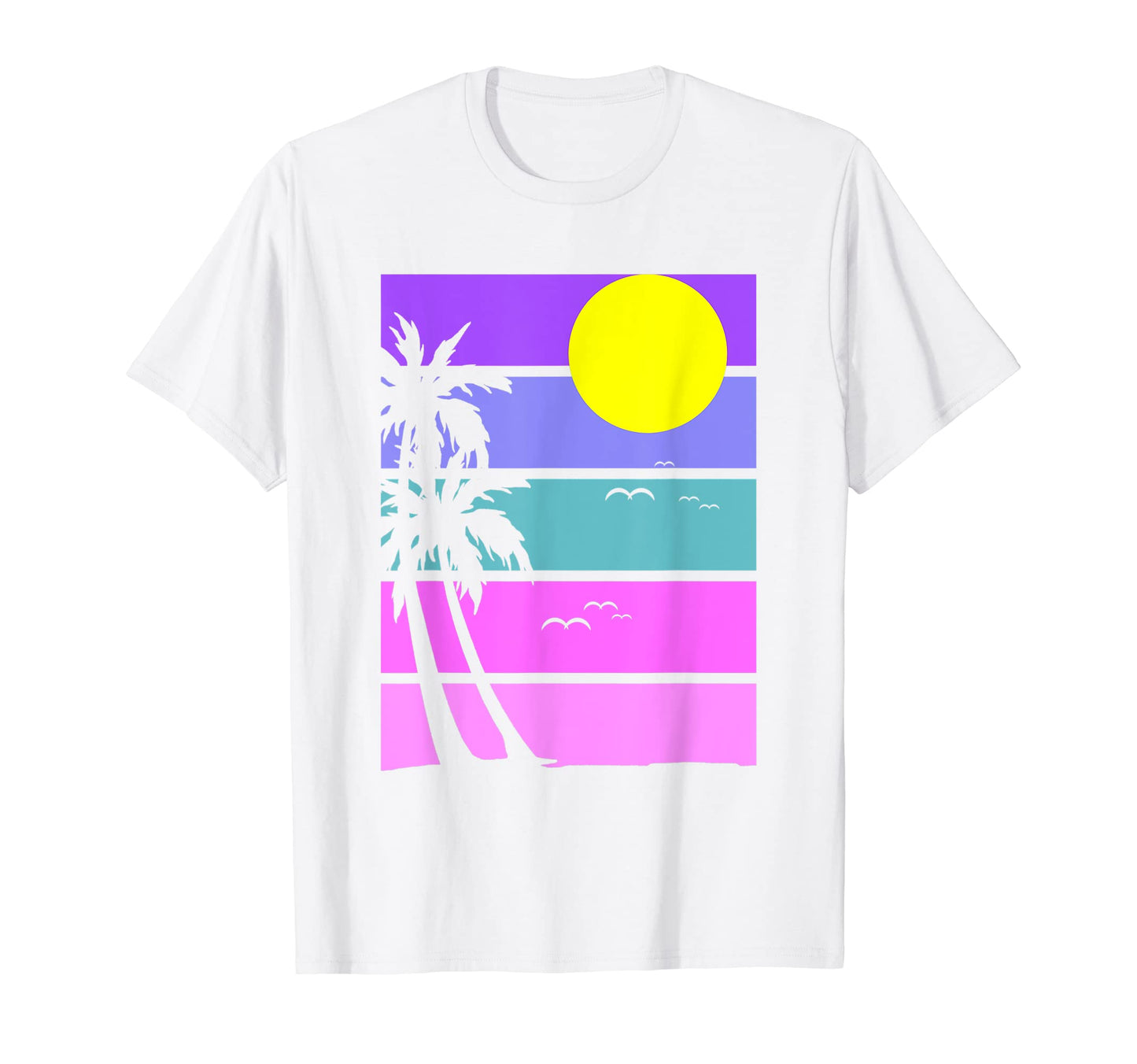 80S Aesthetic Palm Trees 1990S Tropical T-Shirt - Graphic Print Unisex - T-Shirt, Sweatshirt, Hoodie