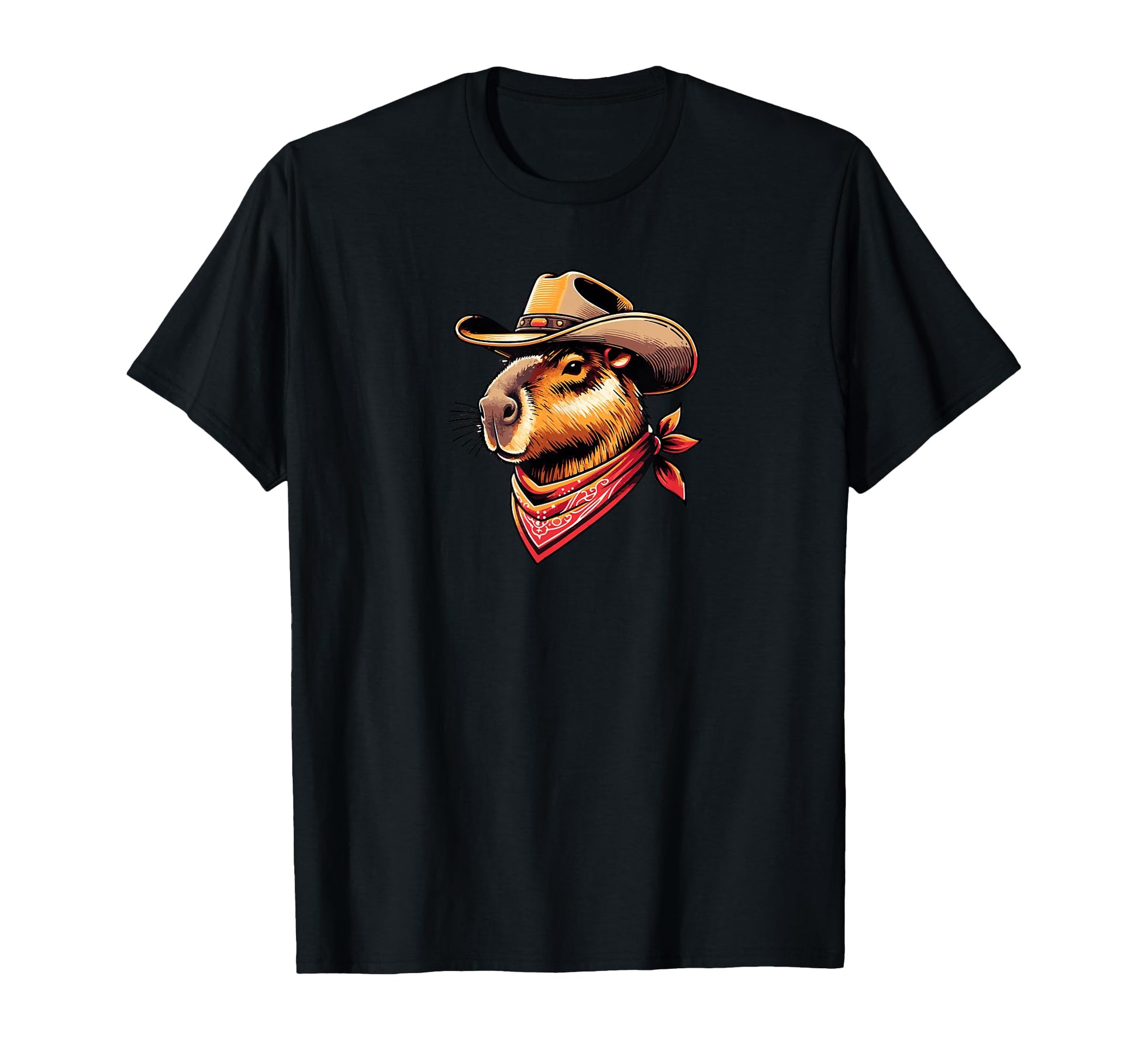 Funny Western Capybara Cowboy T-Shirt - Aesthetic Graphic for Adults - T-Shirt, Sweatshirt, Hoodie