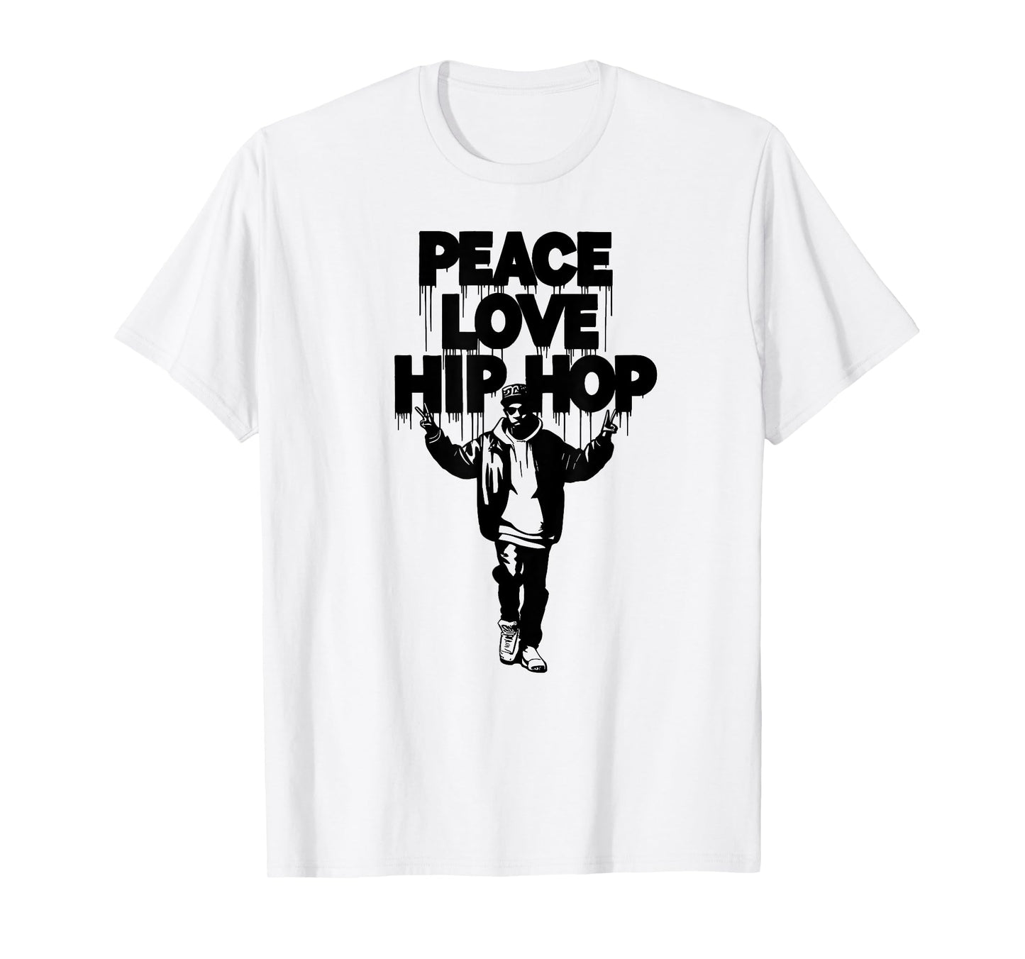 Peace Love Hip Hop Shirts Hip Hop T-Shirt - Minimalist Print for Adults - T-Shirt, Sweatshirt, Hoodie