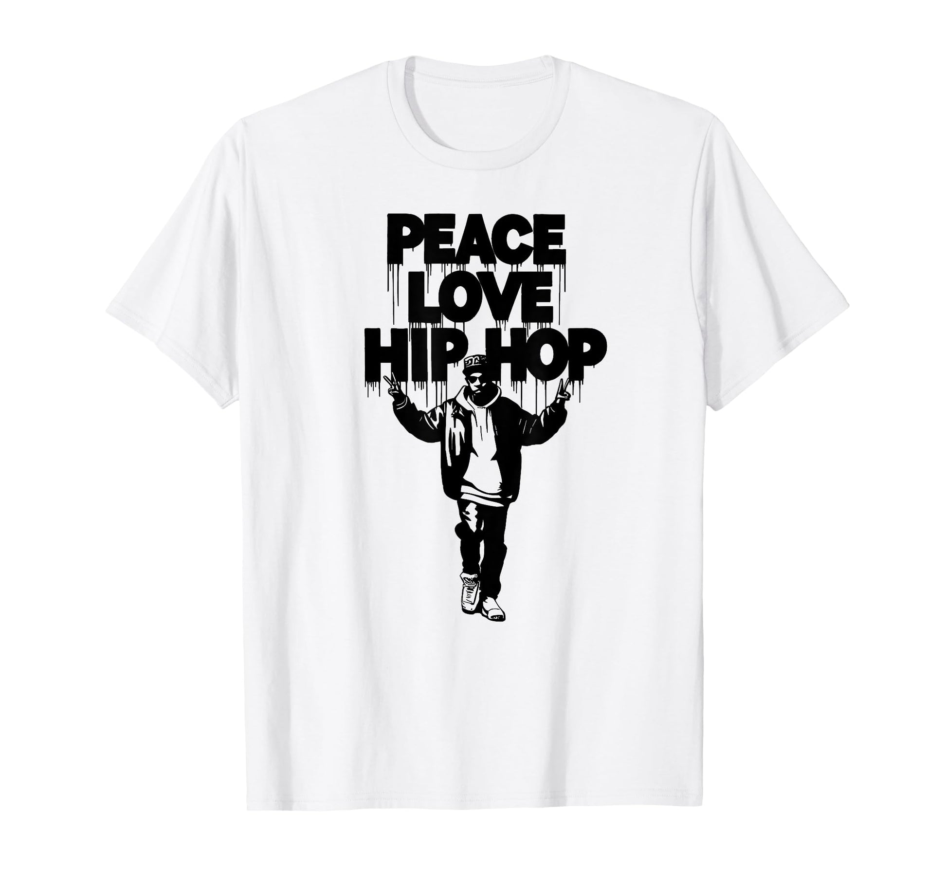 Peace Love Hip Hop Shirts Hip Hop T-Shirt - Minimalist Print for Adults - T-Shirt, Sweatshirt, Hoodie
