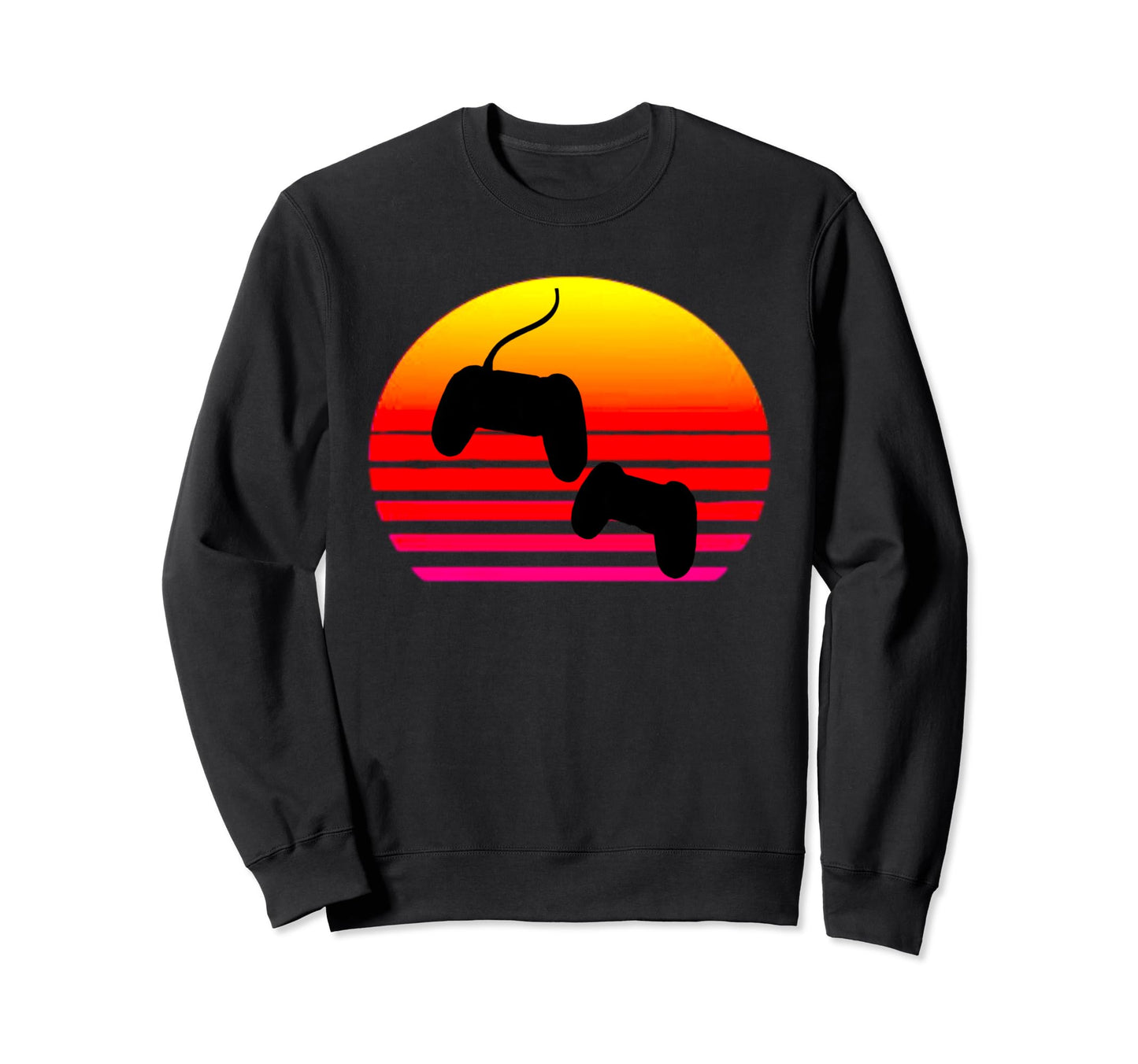 Vaporwave Aesthetic Sunset Game Sweatshirt - Trendy Graphic Unisex - T-Shirt, Sweatshirt, Hoodie