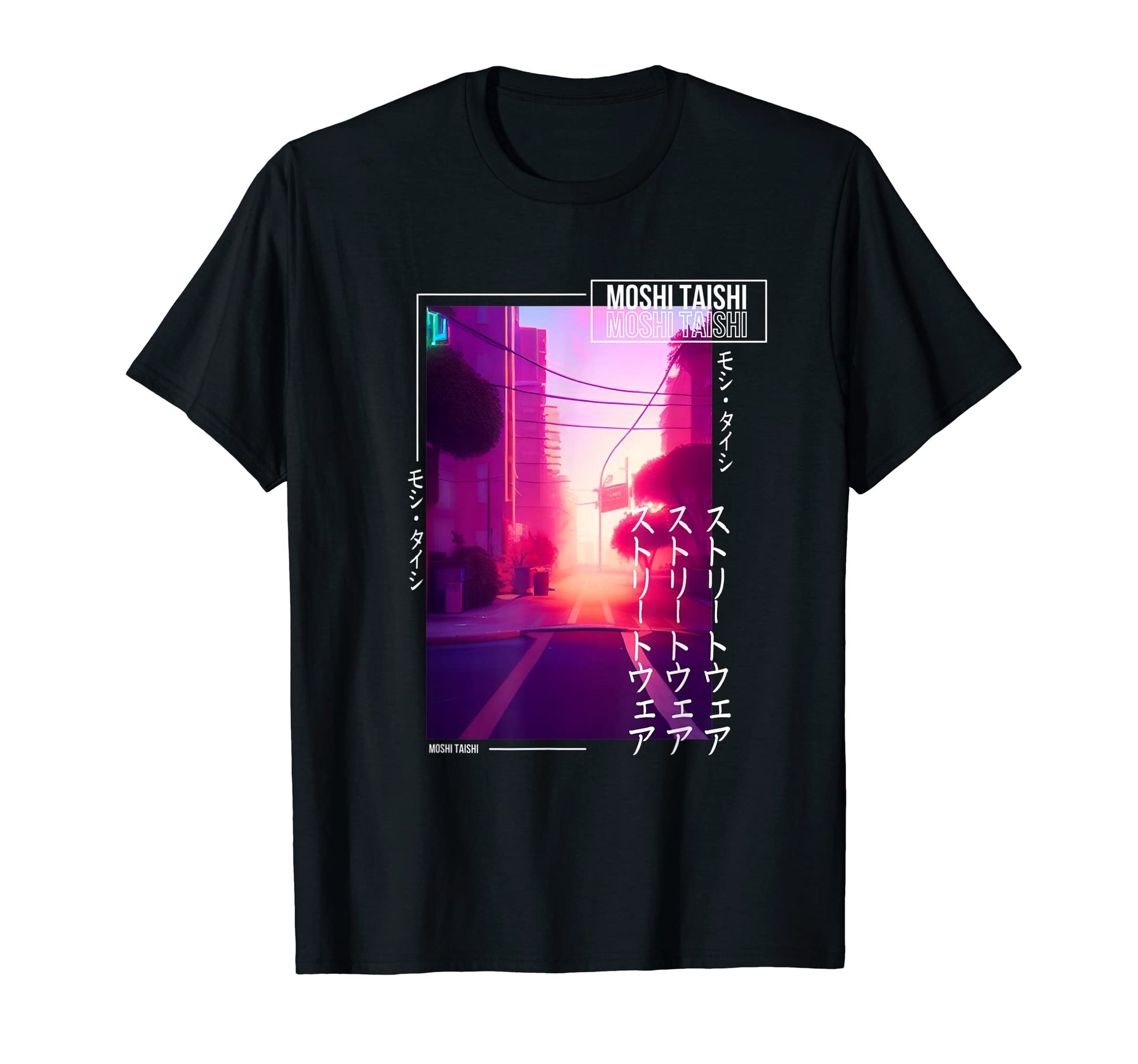 90S Synthwave Japanese Vaporwave Art T-Shirt - Fun Novelty Design Unisex - T-Shirt, Sweatshirt, Hoodie