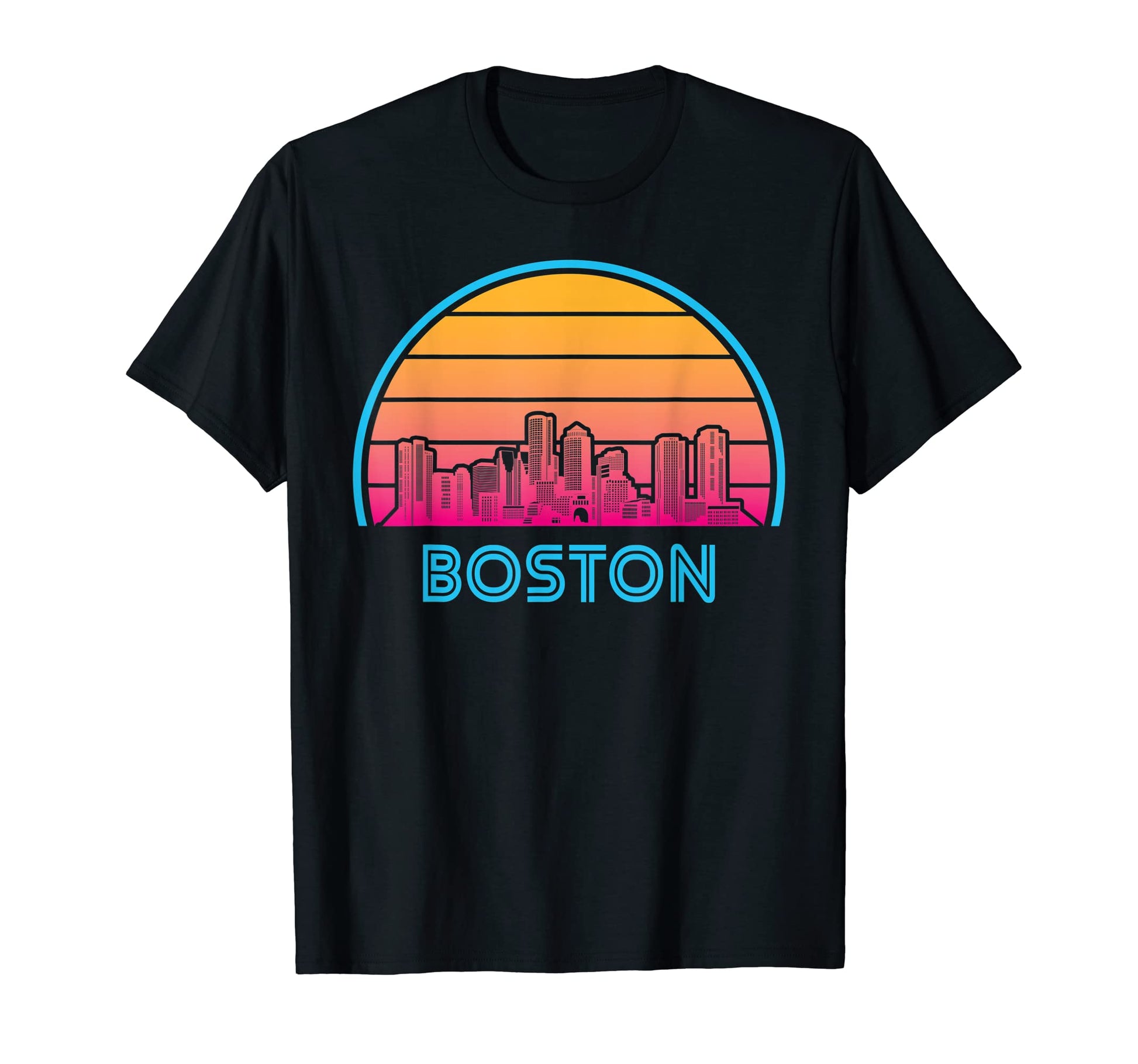 Boston Massachusetts Skyline City T-Shirt - Custom Art Print Unisex - T-Shirt, Sweatshirt, Hoodie