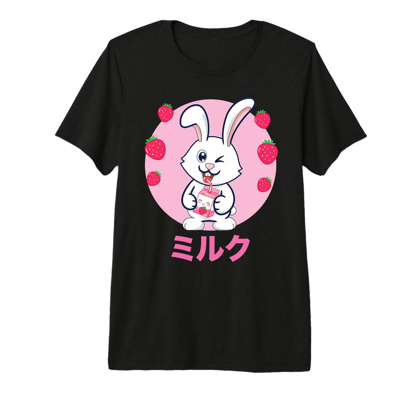 Rabbit Milkshake Vaporwave Aesthetics T-Shirt - Graphic Print for Adults - T-Shirt, Sweatshirt, Hoodie