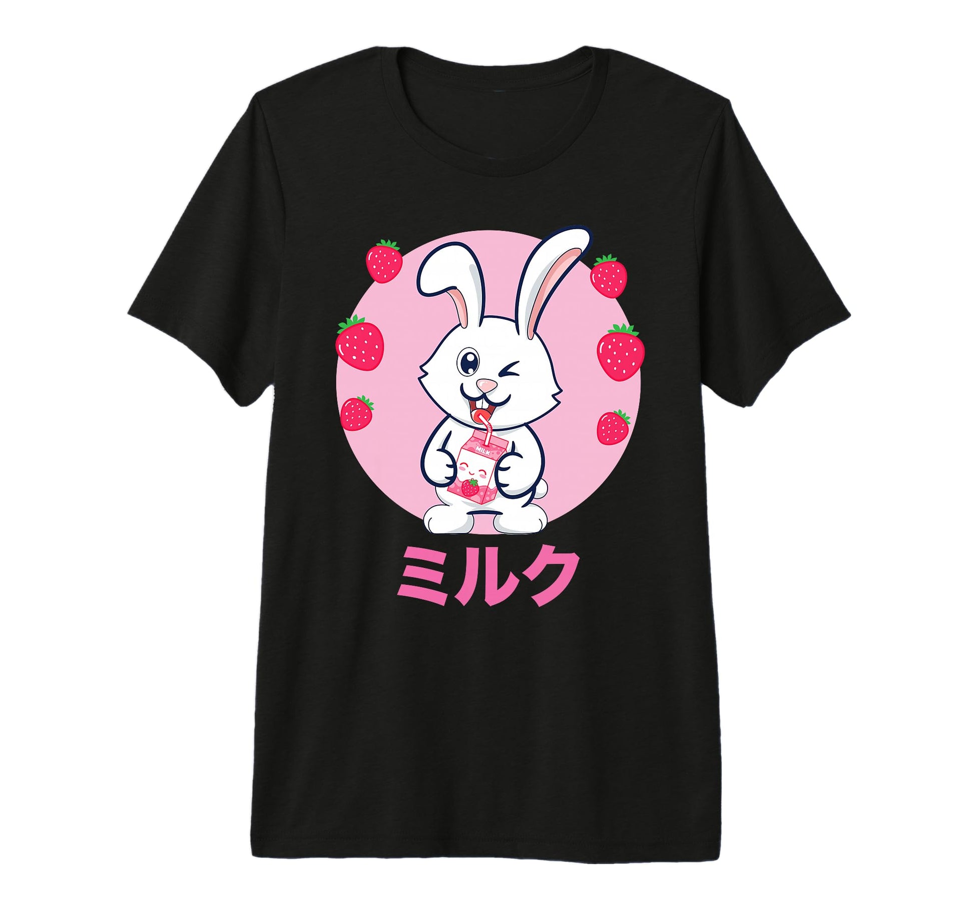 Rabbit Milkshake Vaporwave Aesthetics T-Shirt - Graphic Print for Adults - T-Shirt, Sweatshirt, Hoodie