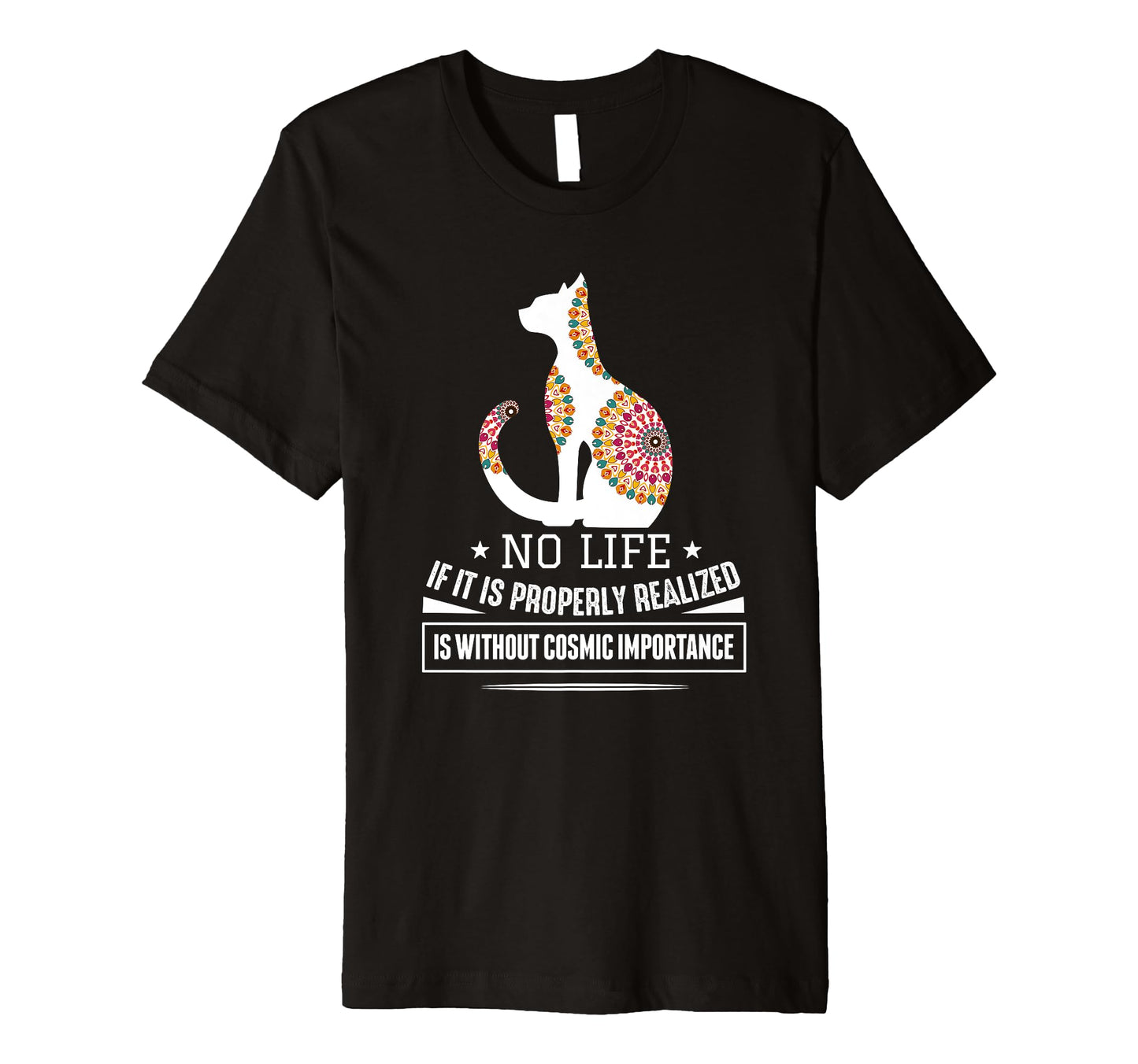 Boho White Cat Colors Cosmic T-Shirt - Minimalist Print for Adults - T-Shirt, Sweatshirt, Hoodie