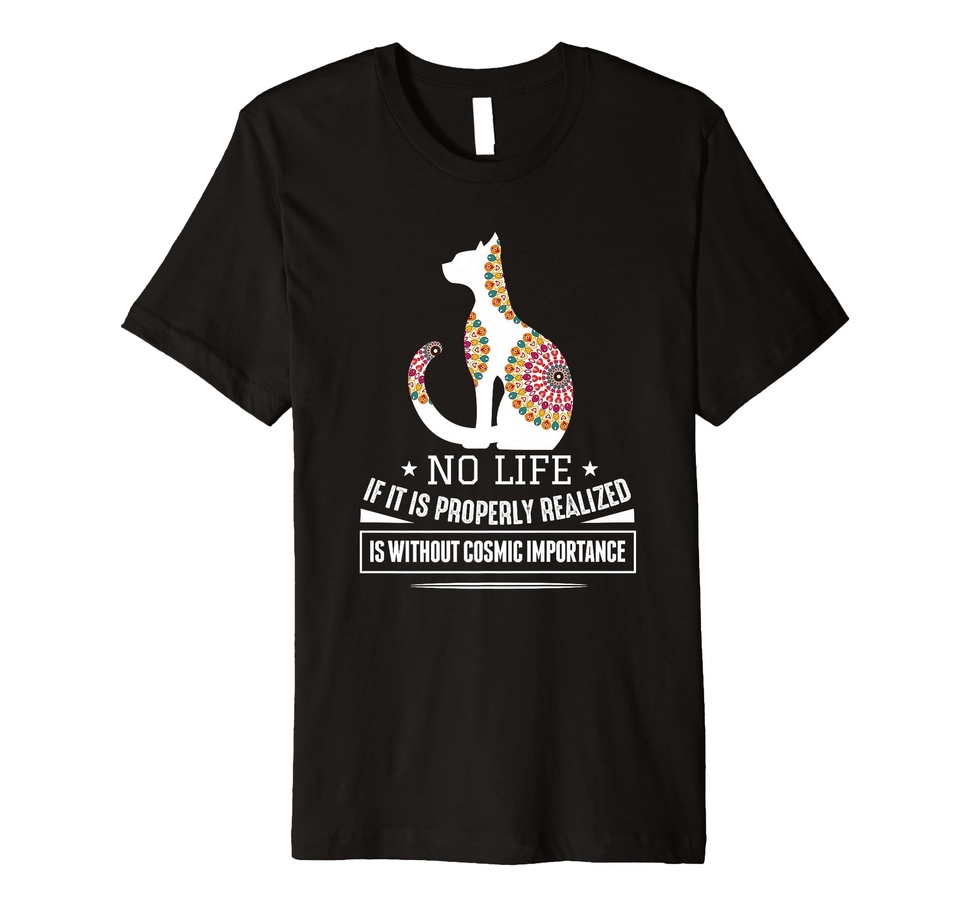 Boho White Cat Colors Cosmic T-Shirt - Minimalist Print for Adults - T-Shirt, Sweatshirt, Hoodie