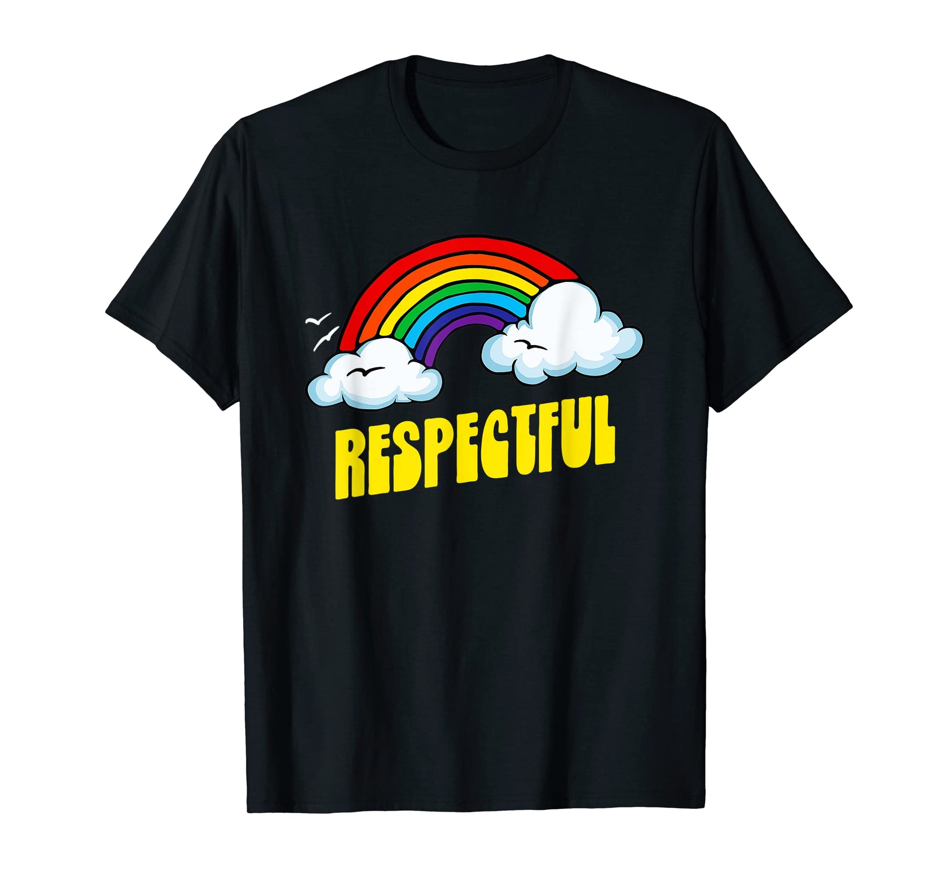 Respectful Funny Sarcastic Rainbow T-Shirt - Custom Art Print for Adults - T-Shirt, Sweatshirt, Hoodie