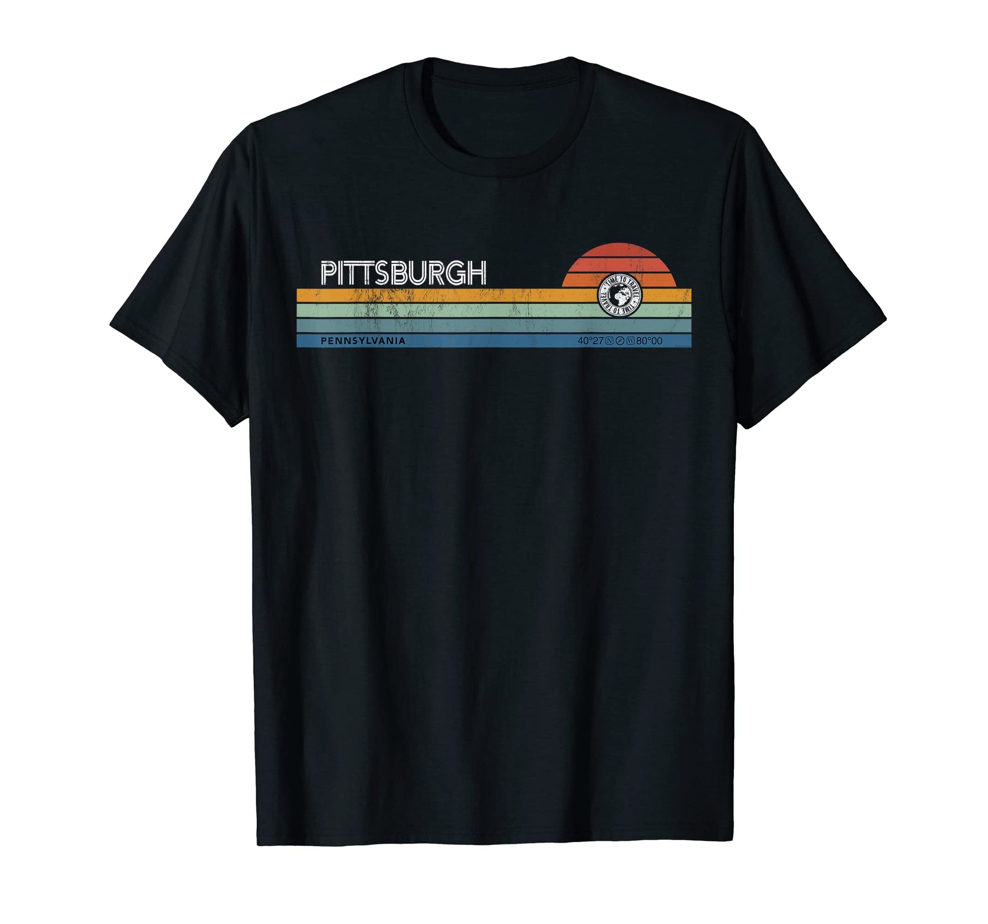 Pittsburgh Pennsylvania Usa America T-Shirt - Trendy Graphic for Adults - T-Shirt, Sweatshirt, Hoodie