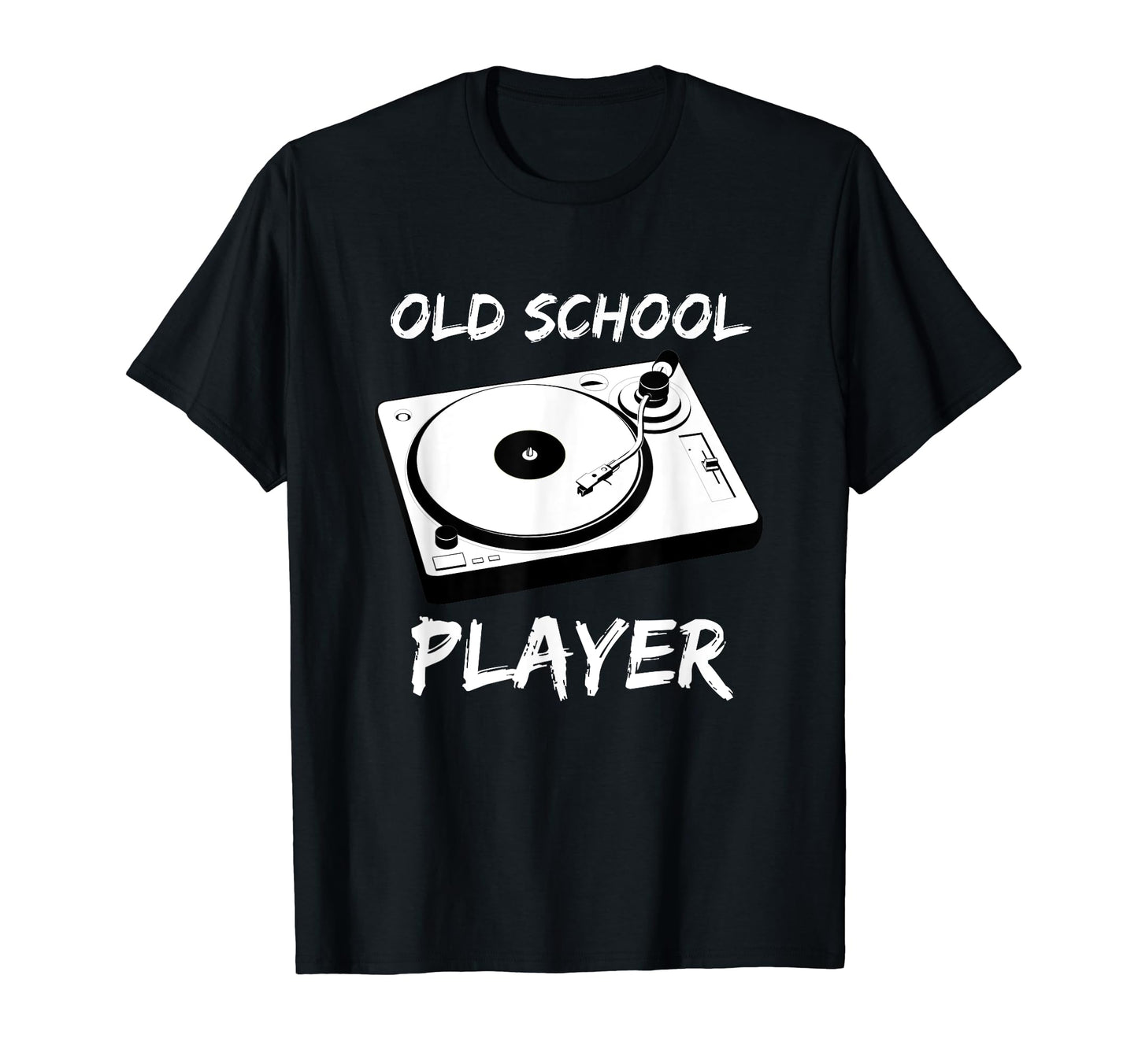 Old School Record Player Distressed T-Shirt - Custom Art Print for Adults - T-Shirt, Sweatshirt, Hoodie