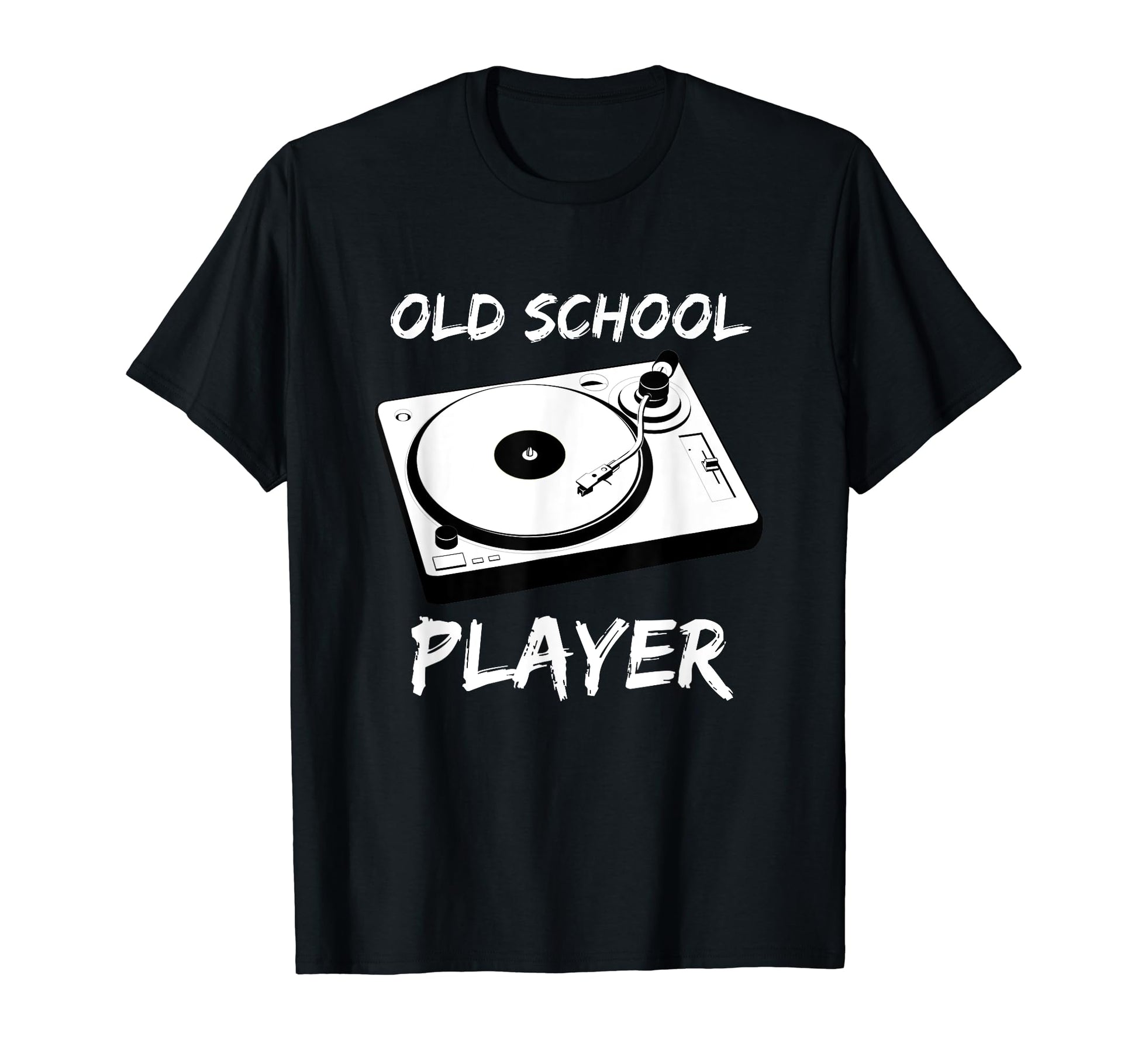 Old School Record Player Distressed T-Shirt - Custom Art Print for Adults - T-Shirt, Sweatshirt, Hoodie