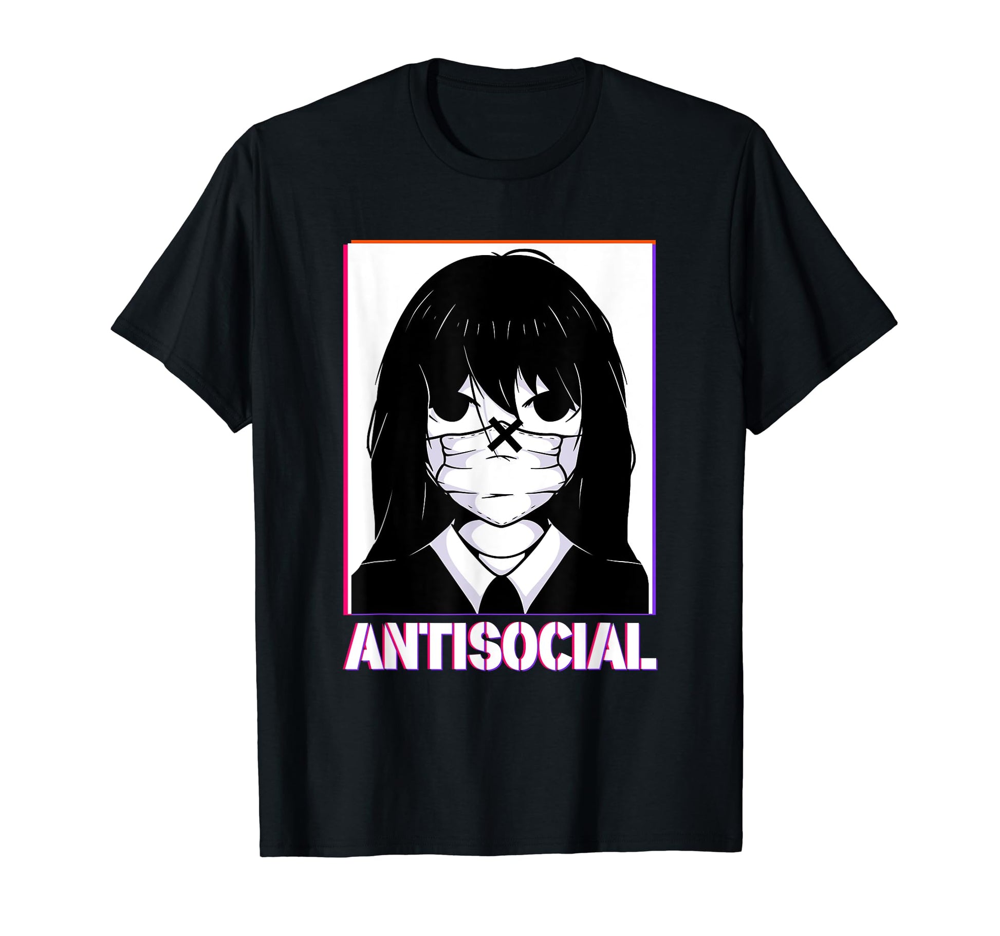 Antisocial Sad Anime Japanese T-Shirt - Aesthetic Graphic Men Women - T-Shirt, Sweatshirt, Hoodie