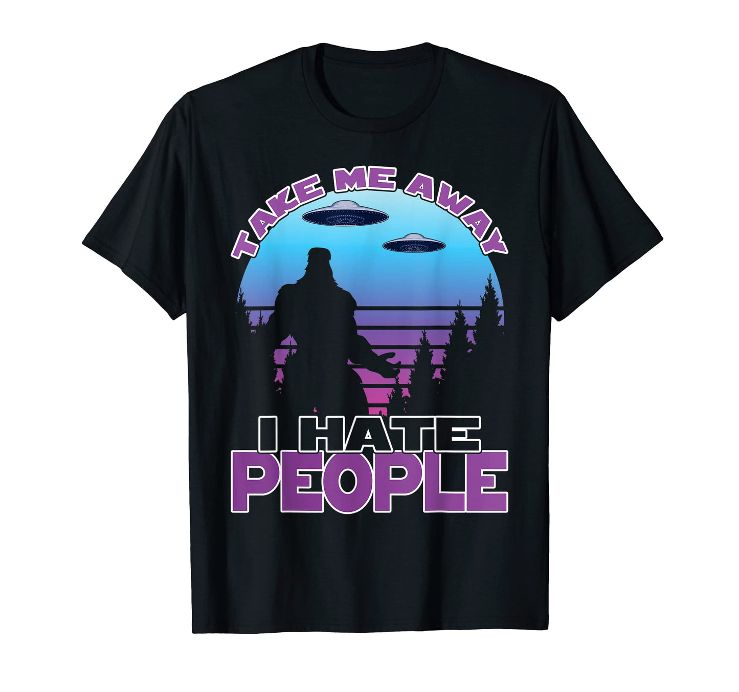 Funny Bigfoot Sasquatch Alien T-Shirt - Custom Art Print for Adults - T-Shirt, Sweatshirt, Hoodie