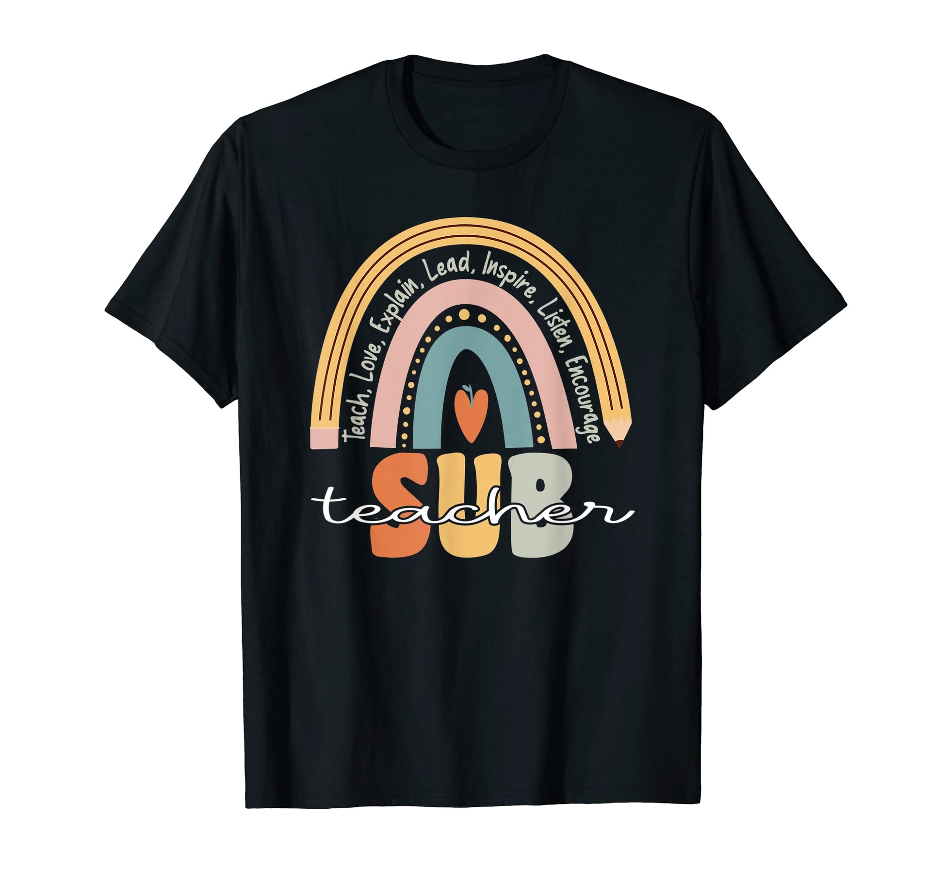 Substitute Teacher Groovy Teacher T-Shirt - Aesthetic Graphic Unisex - T-Shirt, Sweatshirt, Hoodie