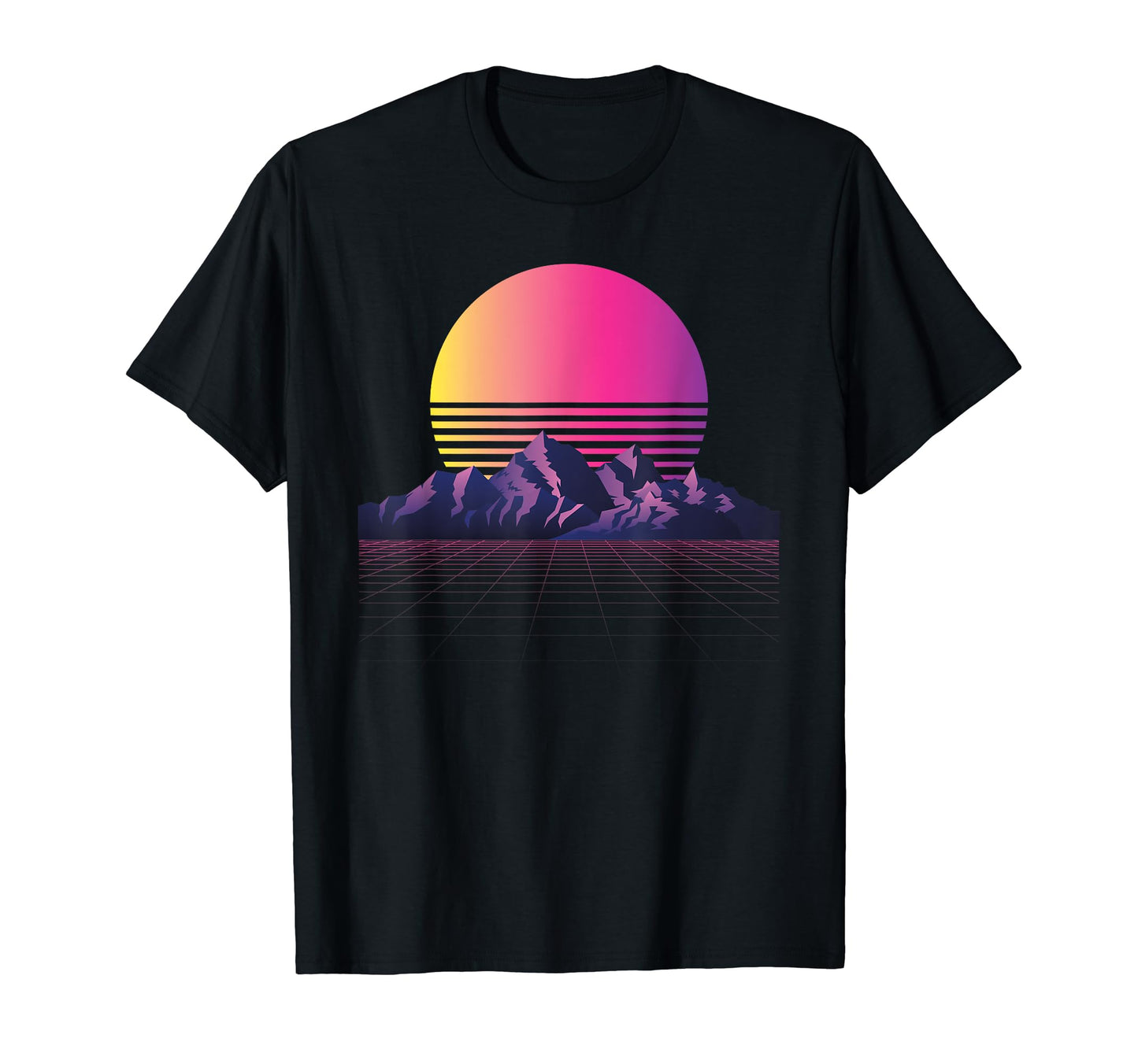 Mountain Sunset Vaporwave Aesthetic T-Shirt - Streetwear Style Men Women - T-Shirt, Sweatshirt, Hoodie