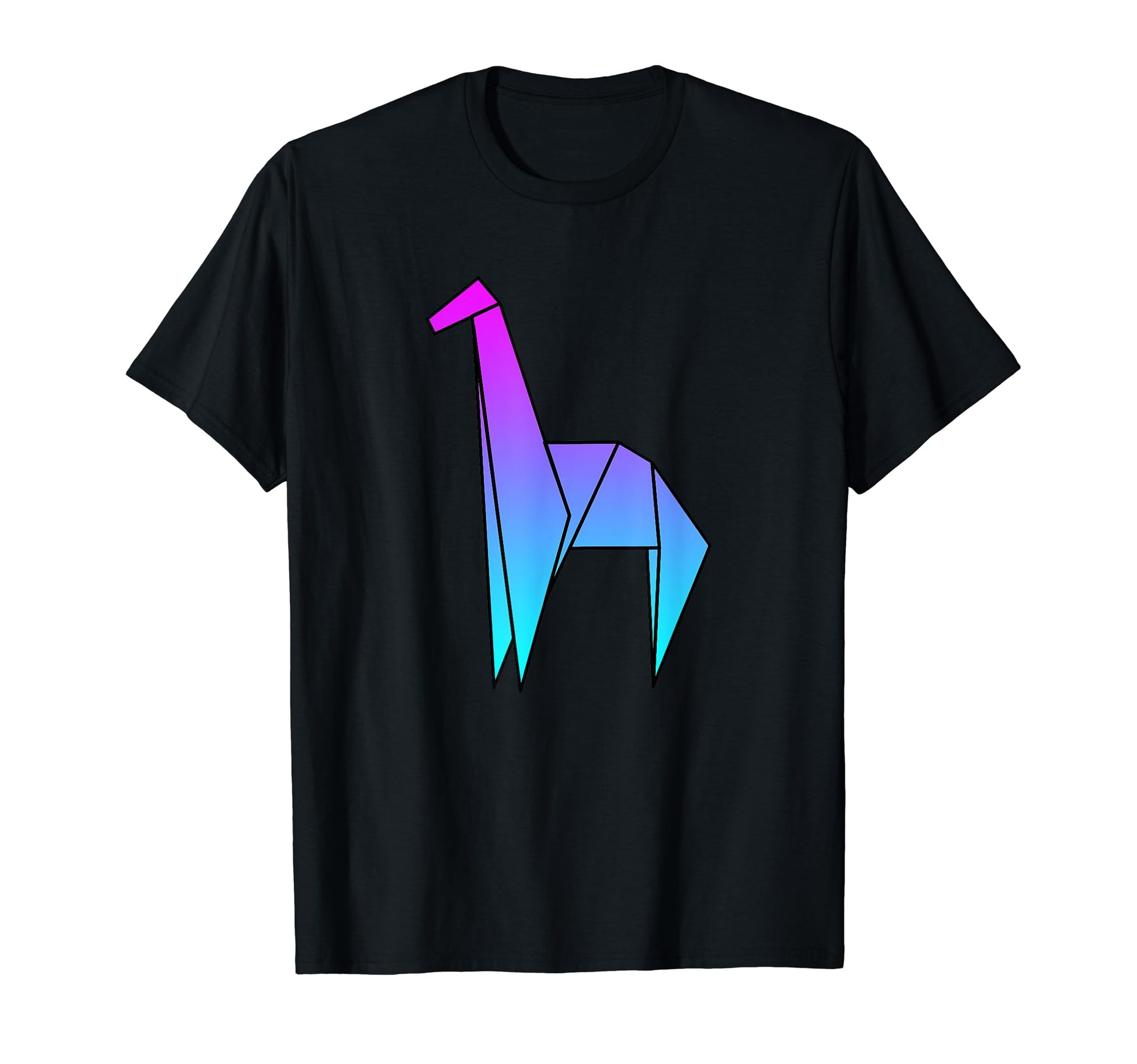 Giraffe Origami Vaporwave T-Shirt - Casual Everyday Wear for Adults - T-Shirt, Sweatshirt, Hoodie