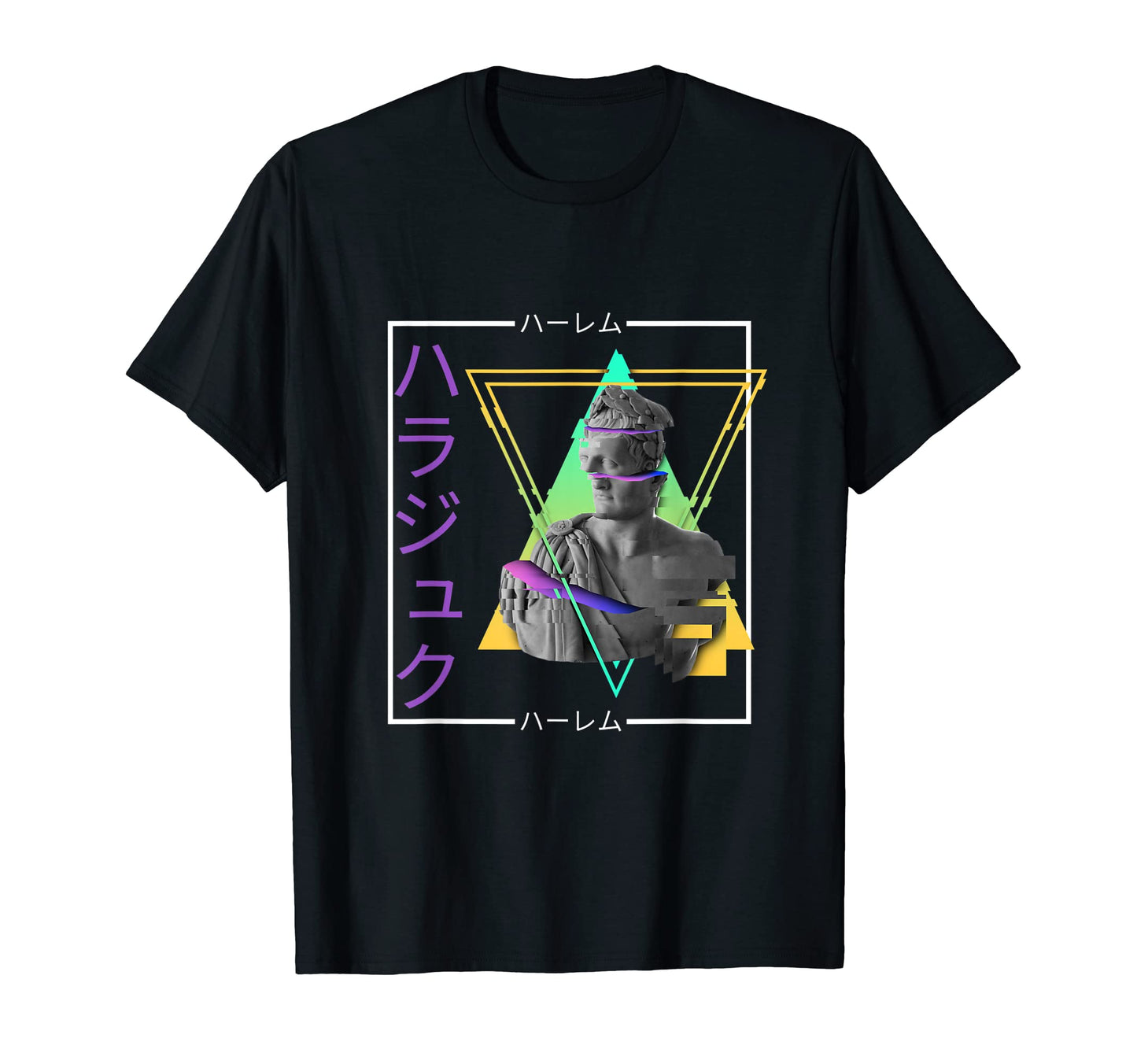 Vaporwave Statue Aesthetic Art Glitch T-Shirt - Custom Art Print Men Women - T-Shirt, Sweatshirt, Hoodie