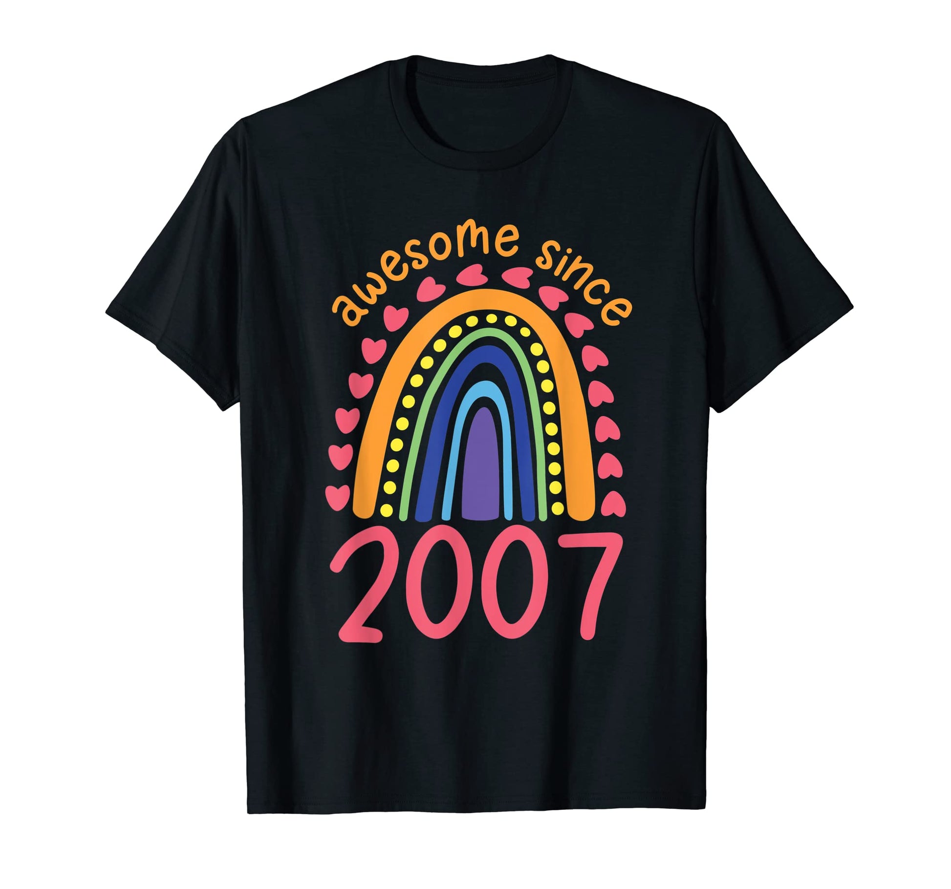 Awesome Since 2007 Boho Colorful T-Shirt - Casual Everyday Wear Men Women - T-Shirt, Sweatshirt, Hoodie