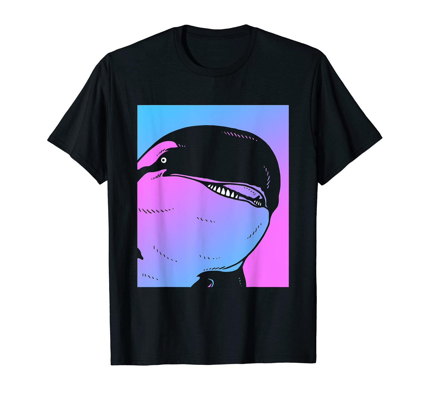 Vaporwave Killer Whale Aesthetic T-Shirt - Fun Novelty Design for Adults - T-Shirt, Sweatshirt, Hoodie