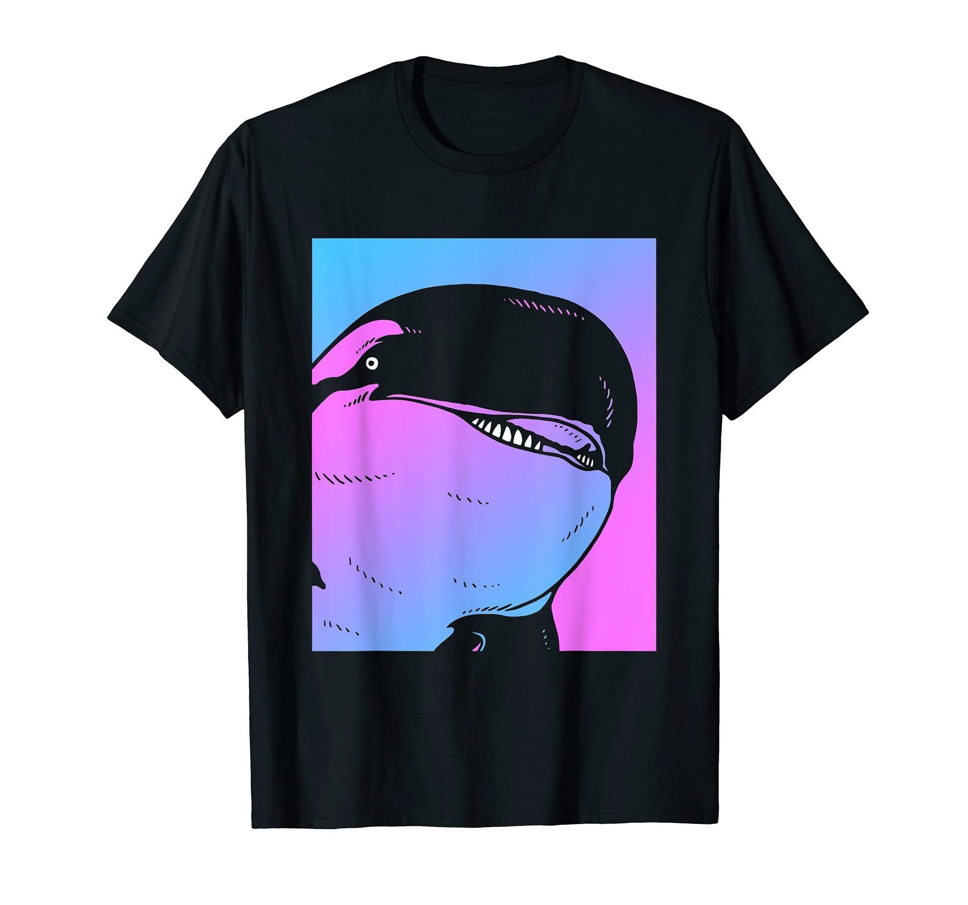Vaporwave Killer Whale Aesthetic T-Shirt - Fun Novelty Design for Adults - T-Shirt, Sweatshirt, Hoodie
