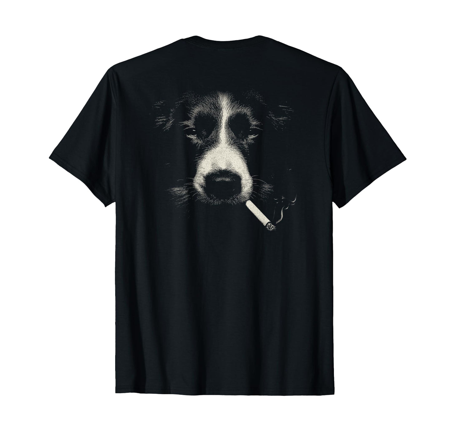 Border Collie Smoking Cigarette T-Shirt - Fun Novelty Design Men Women - T-Shirt, Sweatshirt, Hoodie
