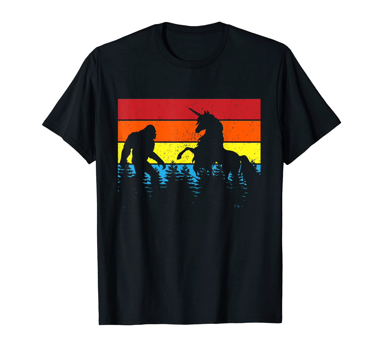 Funny Bigfoot Walking Unicorn T-Shirt - Custom Art Print for Adults - T-Shirt, Sweatshirt, Hoodie