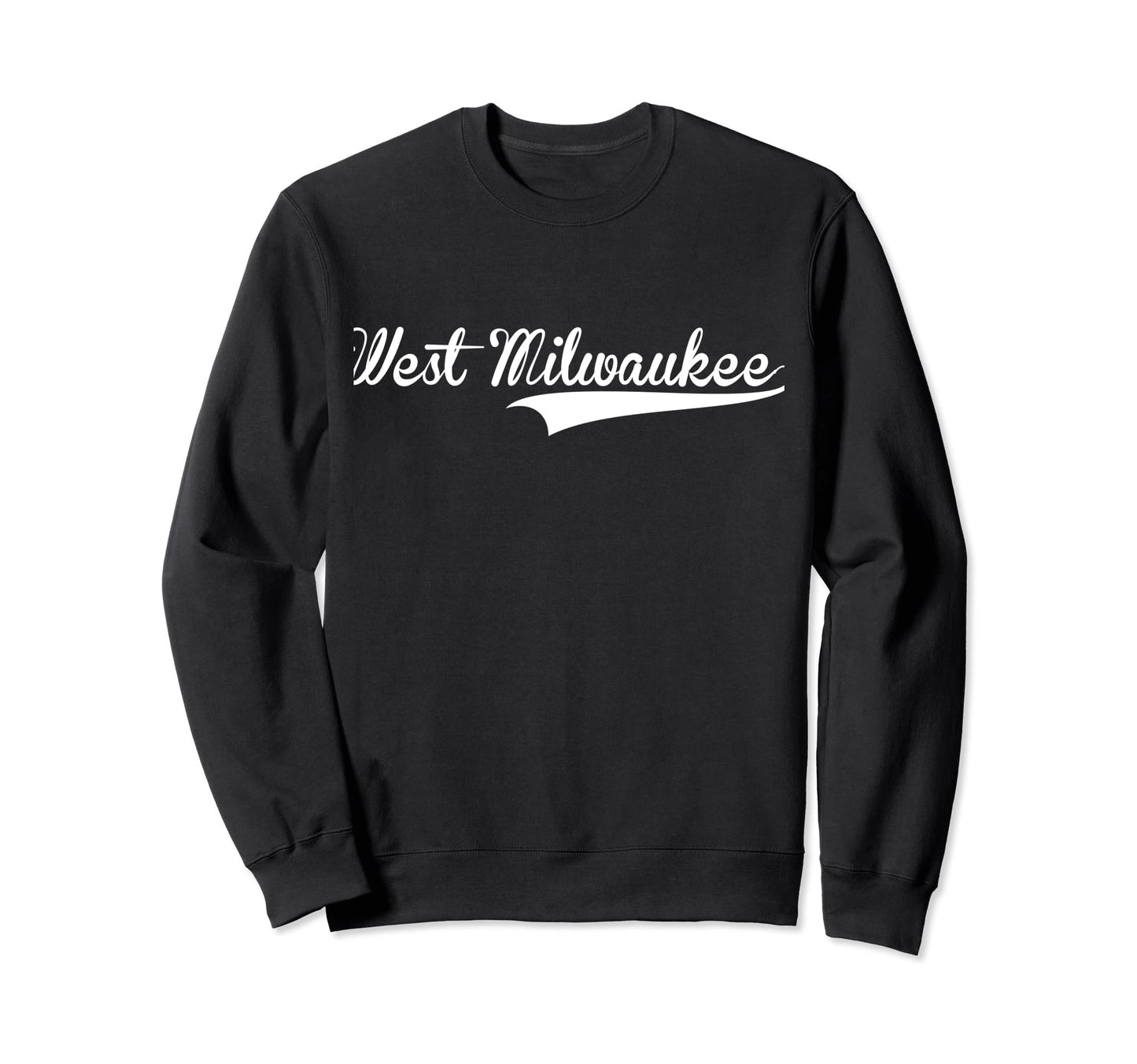 West Milwaukee Baseball Font Sweatshirt - Novelty Apparel for Adults - T-Shirt, Sweatshirt, Hoodie