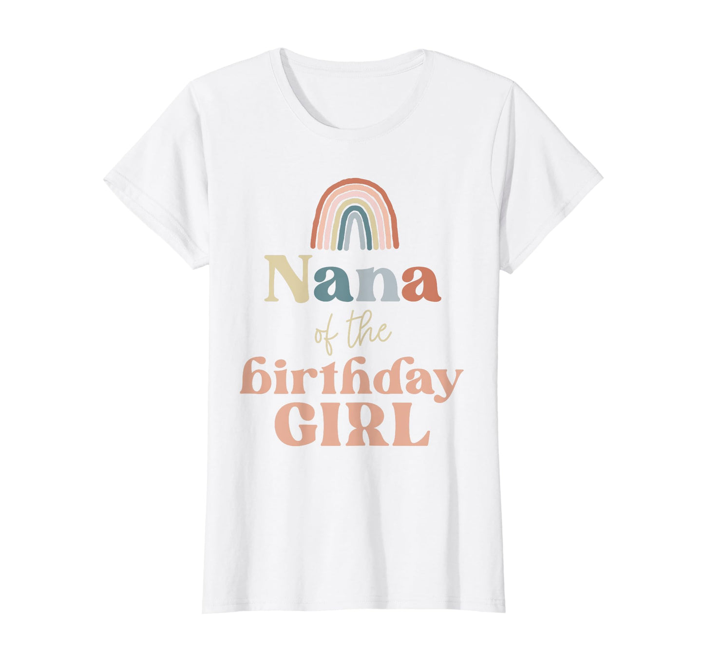 Nana Birthday Boho Rainbow Party T-Shirt - Casual Everyday Wear Men Women - T-Shirt, Sweatshirt, Hoodie