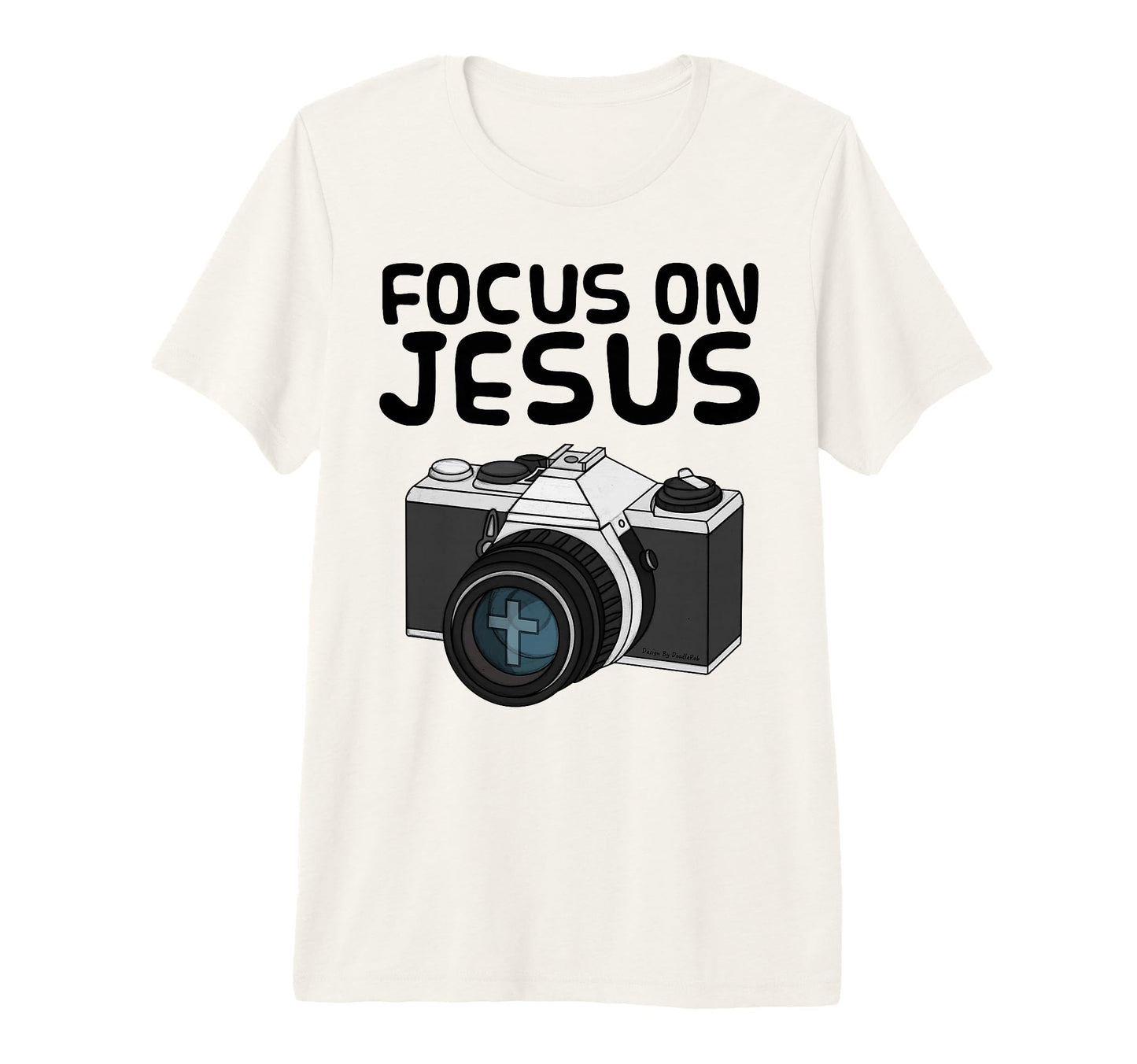 Focus Jesus Christian Photographer T-Shirt - Aesthetic Graphic for Adults - T-Shirt, Sweatshirt, Hoodie