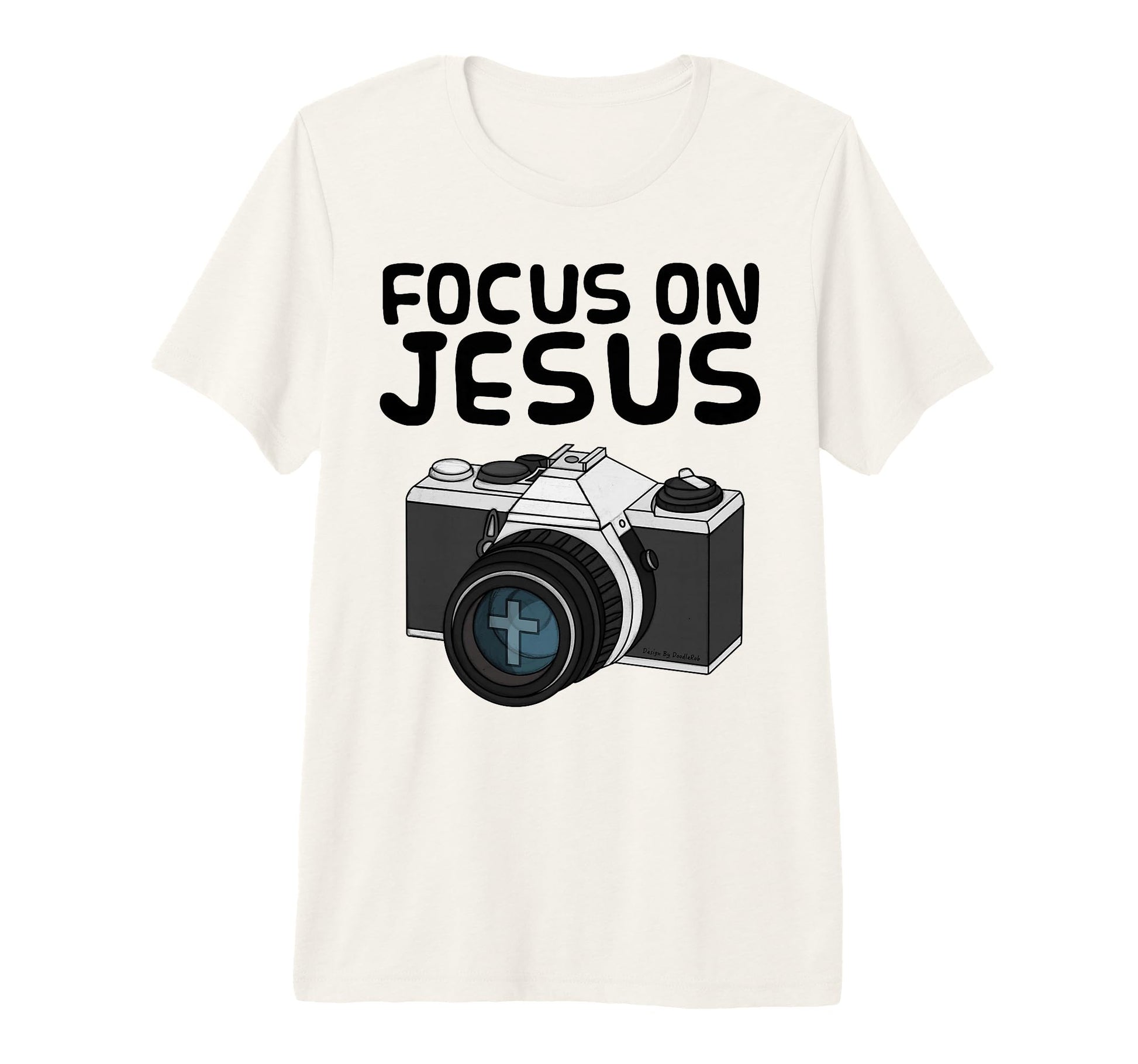 Focus Jesus Christian Photographer T-Shirt - Aesthetic Graphic for Adults - T-Shirt, Sweatshirt, Hoodie