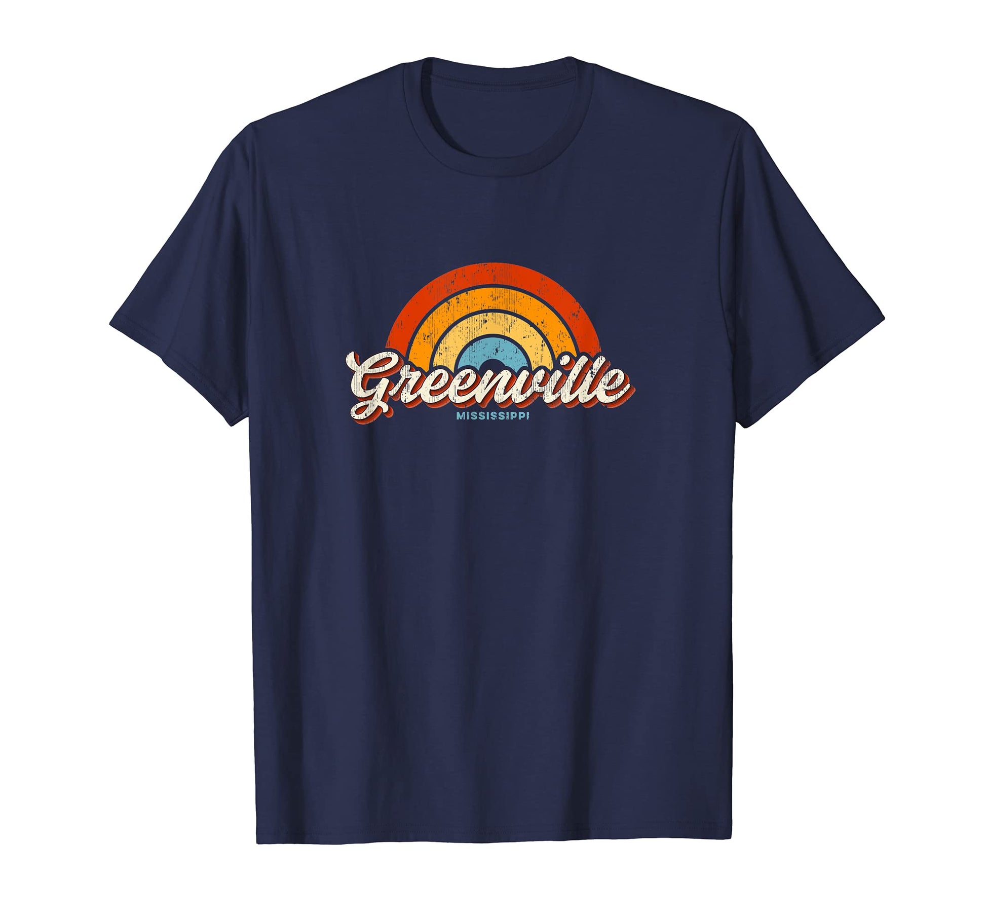 Greenville Mississippi Ms Rainbow T-Shirt - Casual Everyday Wear Men Women - T-Shirt, Sweatshirt, Hoodie