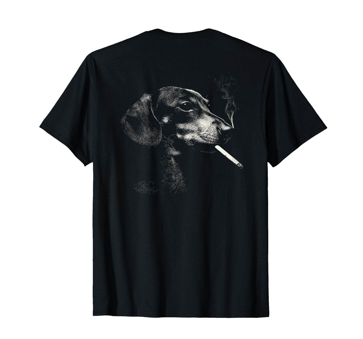 Dachshund Smoking Cigarette T-Shirt - Casual Everyday Wear Men Women - T-Shirt, Sweatshirt, Hoodie