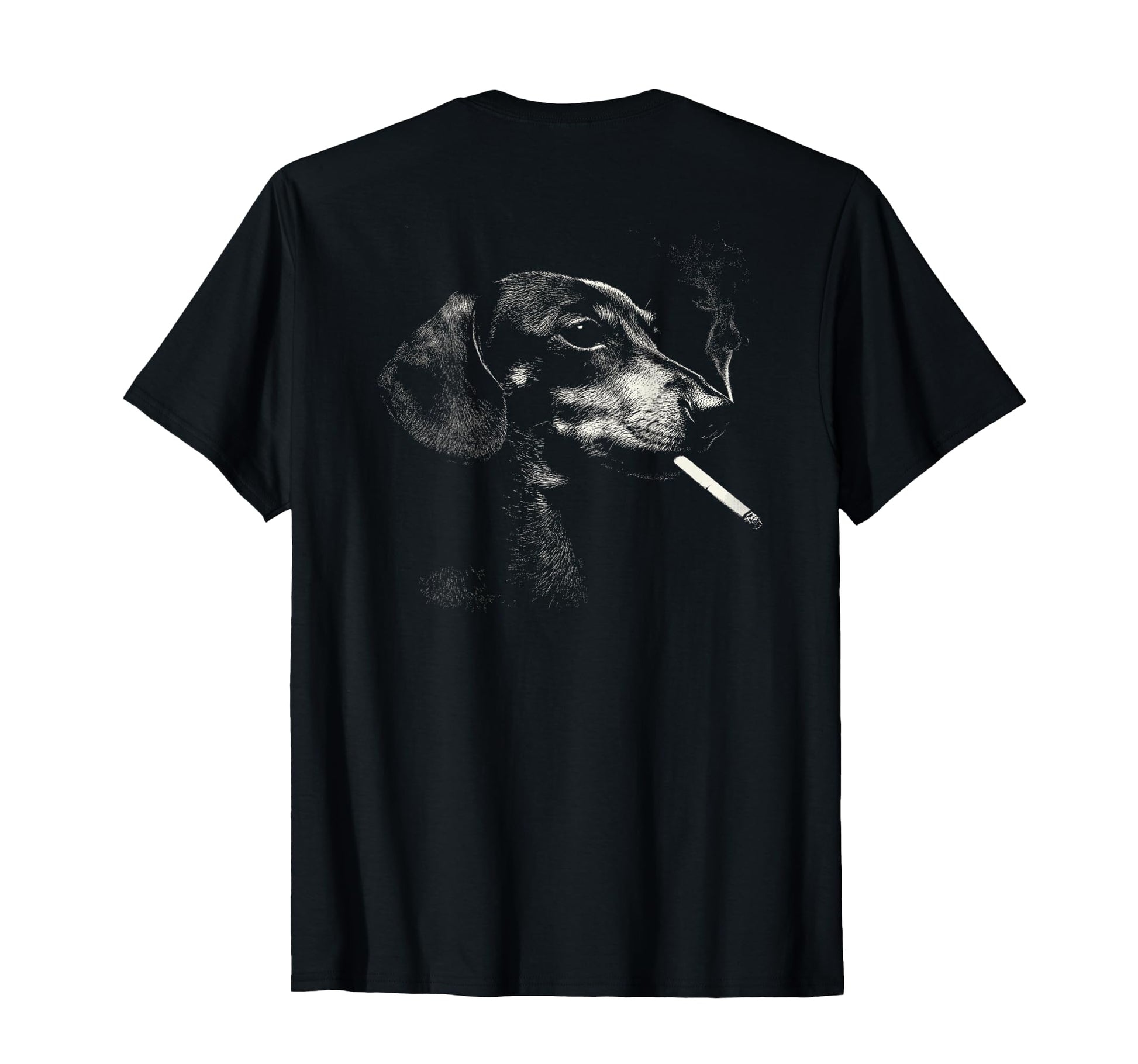 Dachshund Smoking Cigarette T-Shirt - Casual Everyday Wear Men Women - T-Shirt, Sweatshirt, Hoodie