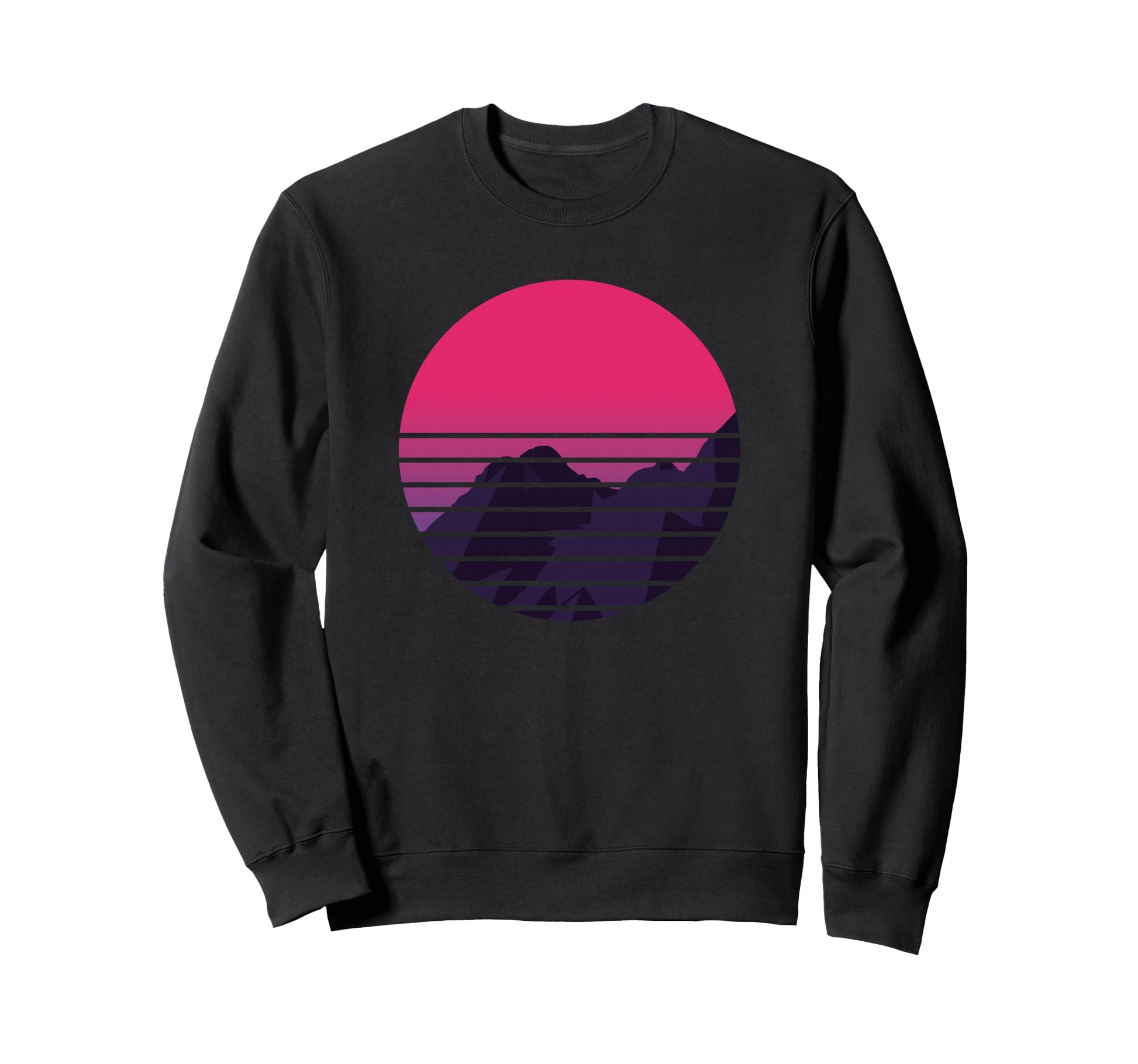 Sunset Mountain Vaporwave Sweatshirt - Streetwear Style for Adults - T-Shirt, Sweatshirt, Hoodie